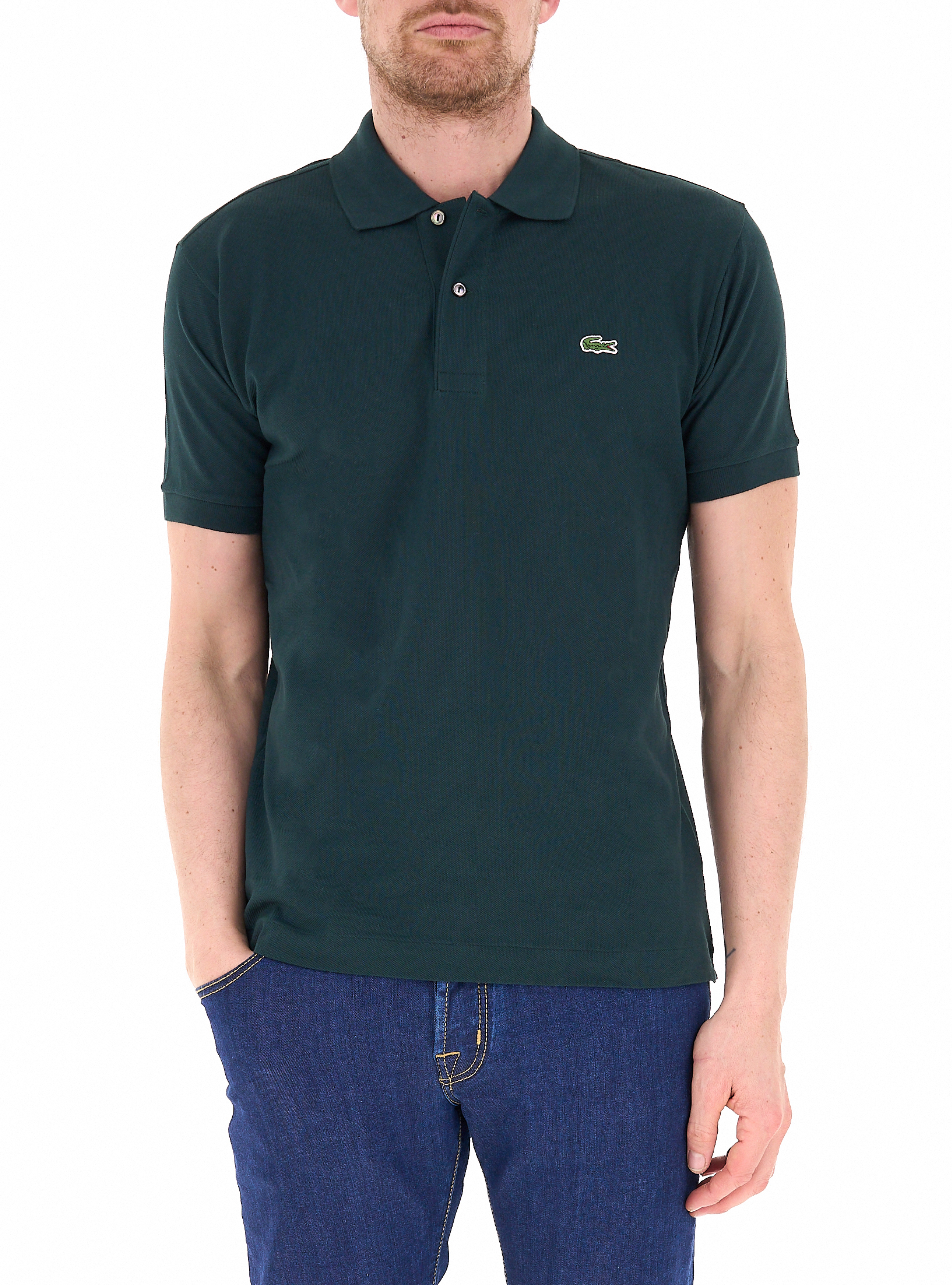 Lacoste Polo in cotone PETROLIO