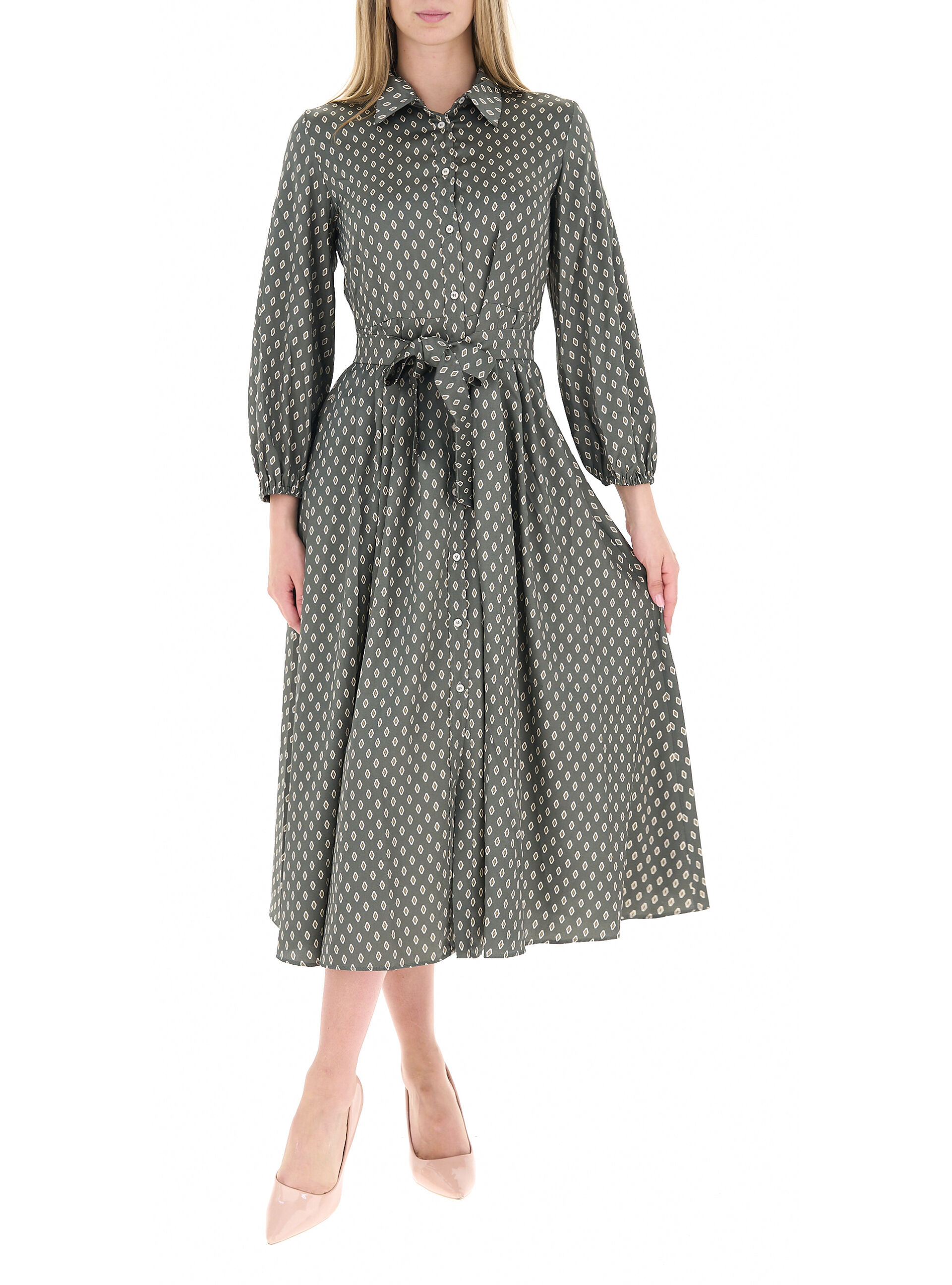 Abito chemisier VERDE MILITARE 42