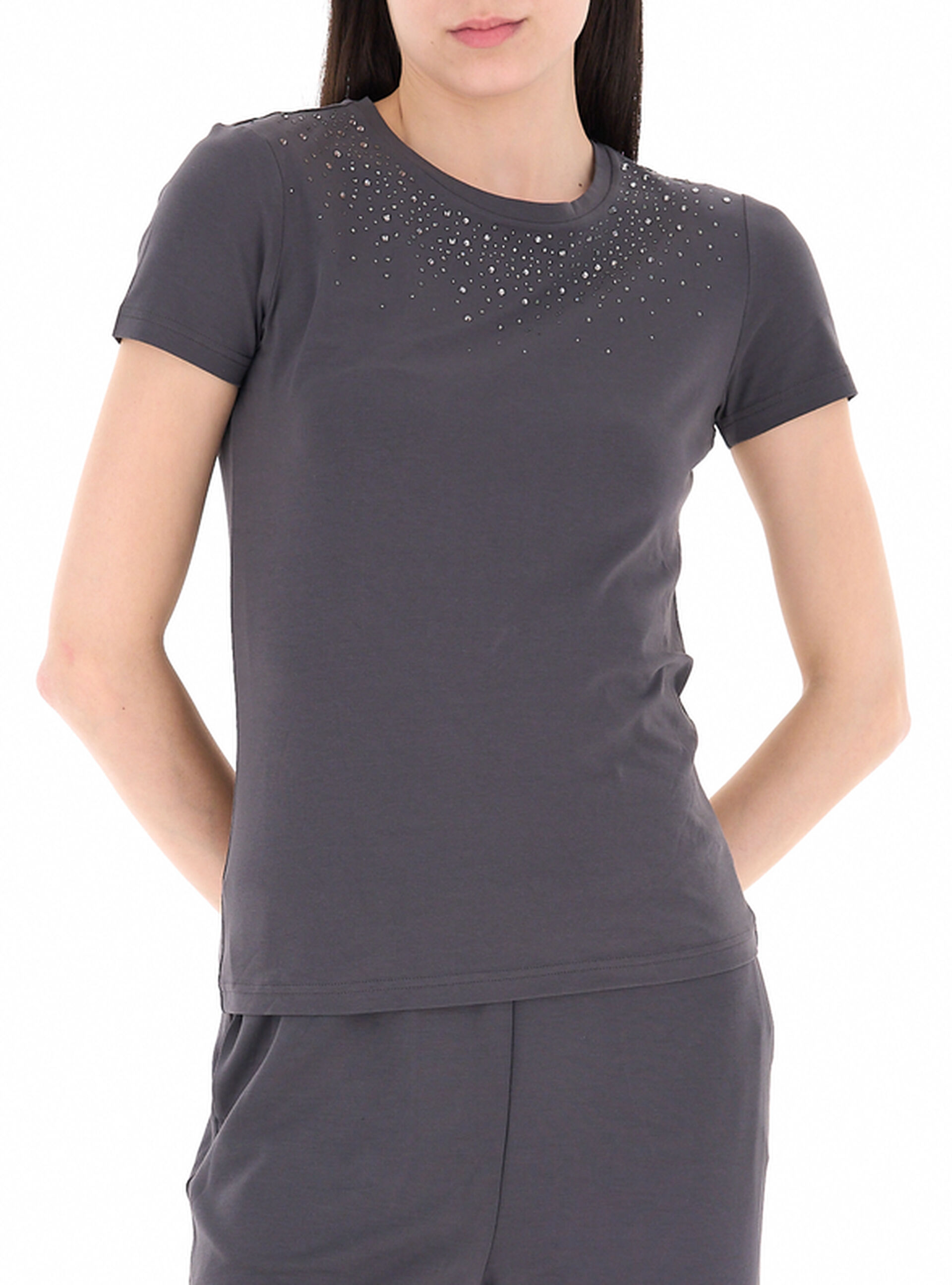 T-shirt con strass CANNA DI FUCILE M