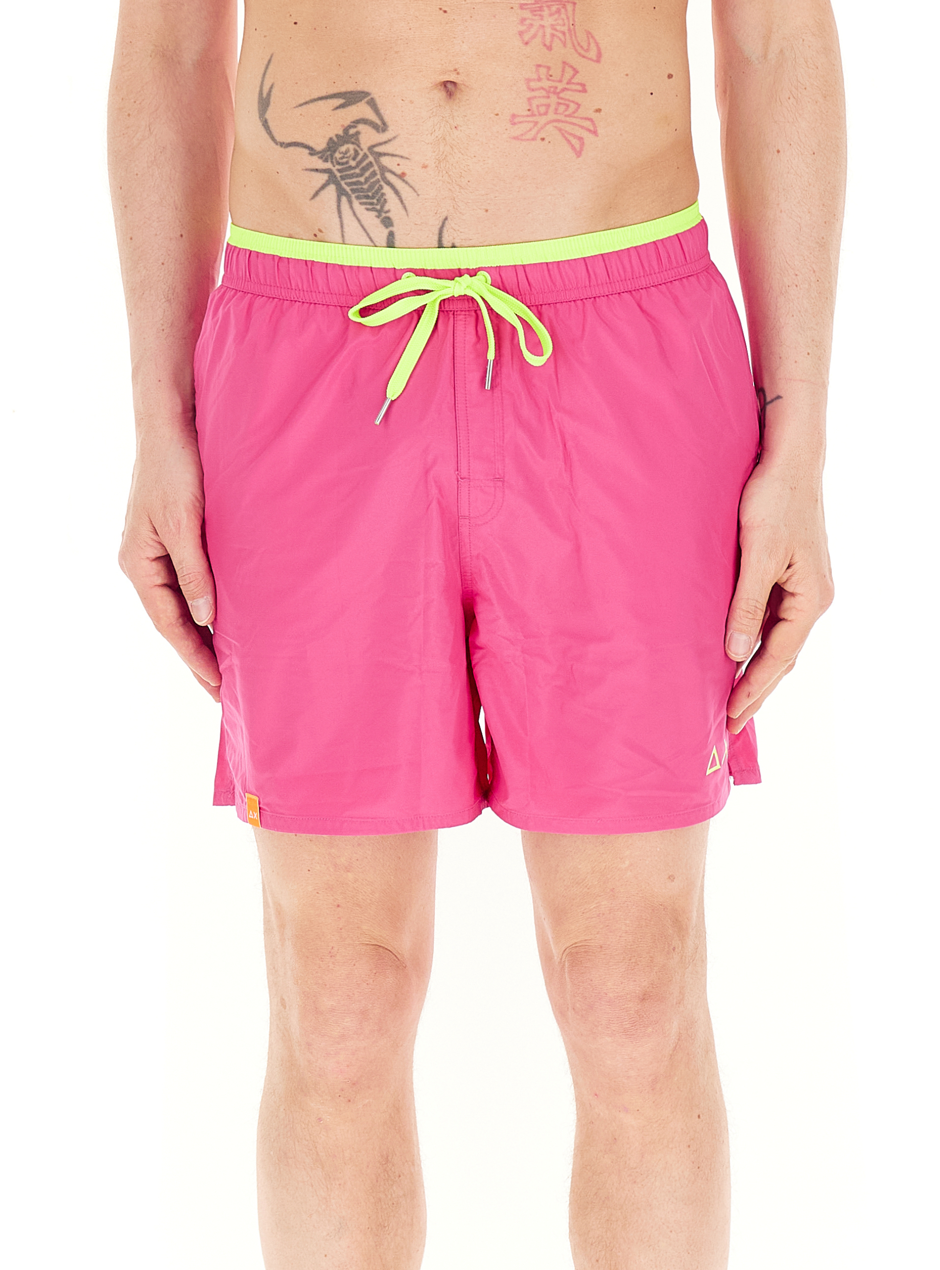 SUN68 Shorts da bagno FUCSIA