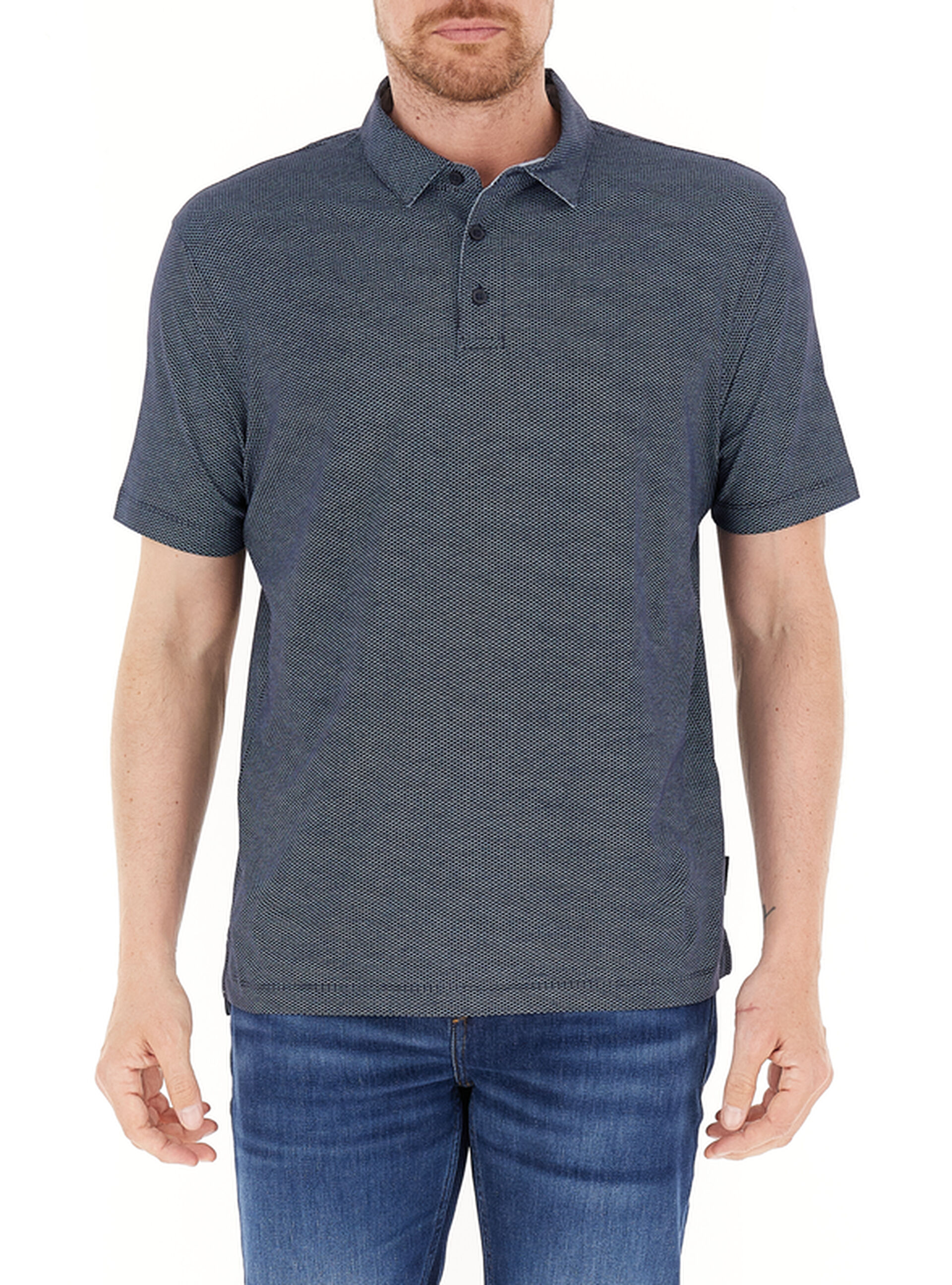 Polo maniche corte BLU XXL