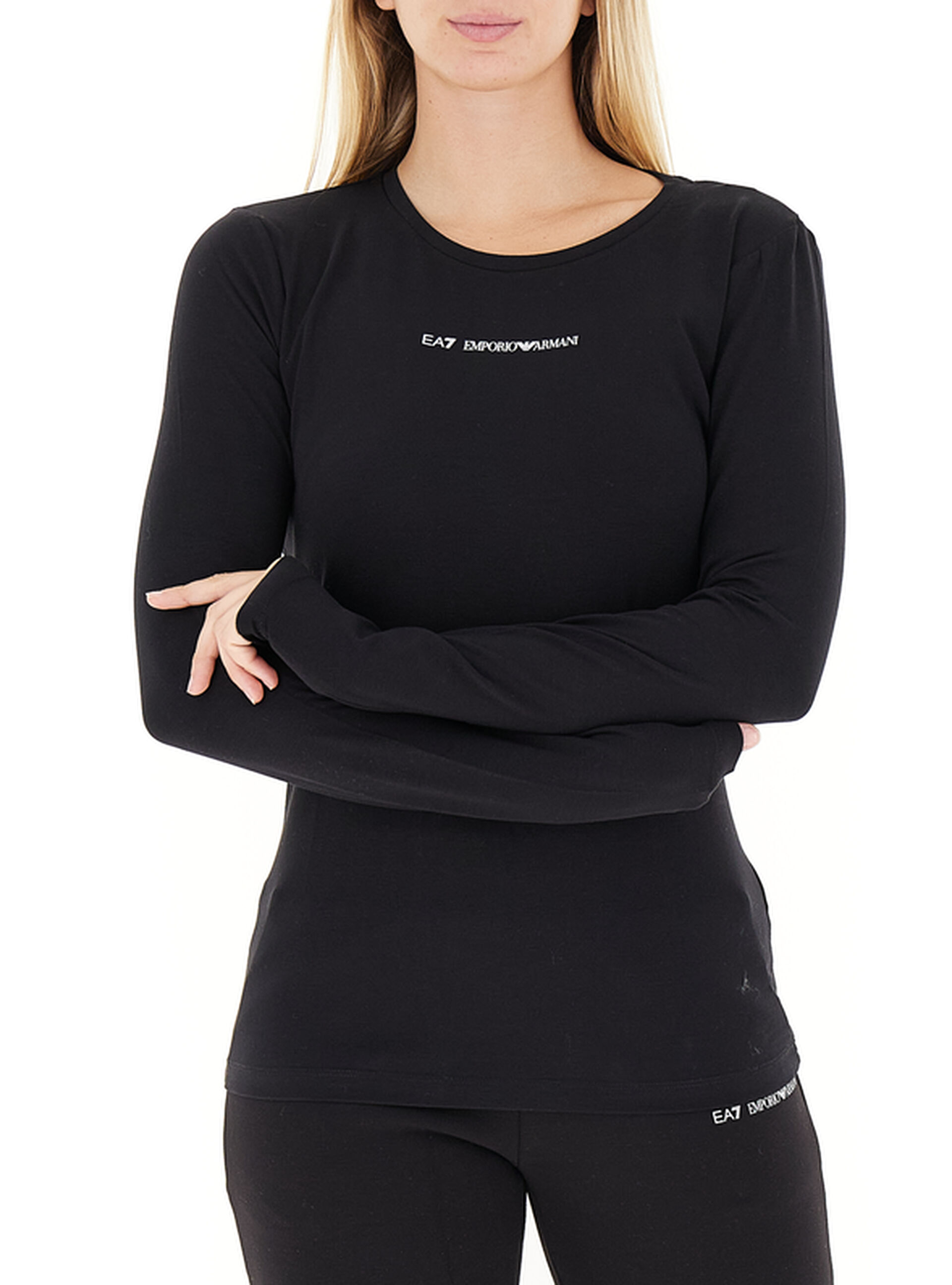 T-shirt maniche lunghe NERO