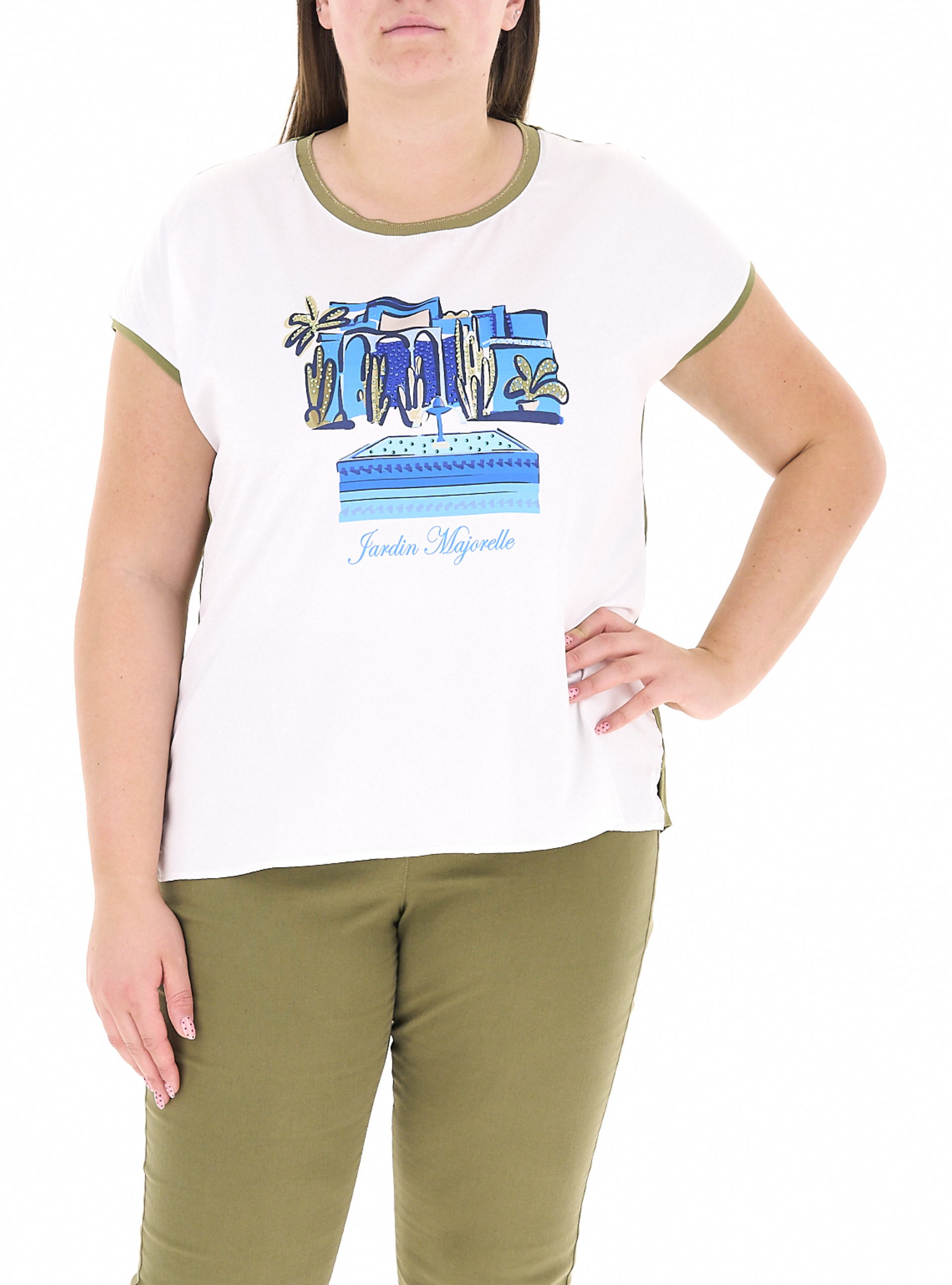 T-shirt girocollo VERDE OLIVA M