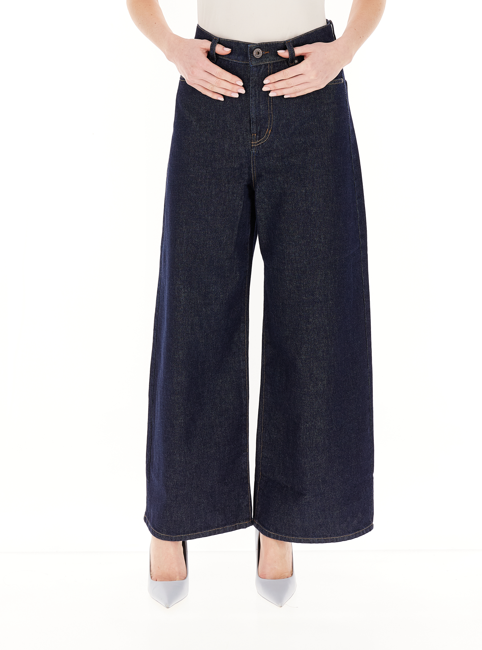 Jeans wide leg BLU SCURO