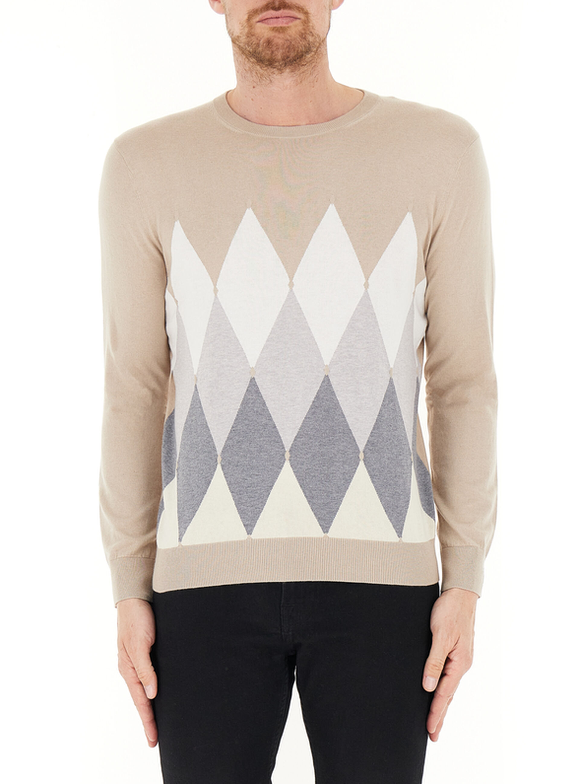 Maglia misto cashmere BEIGE