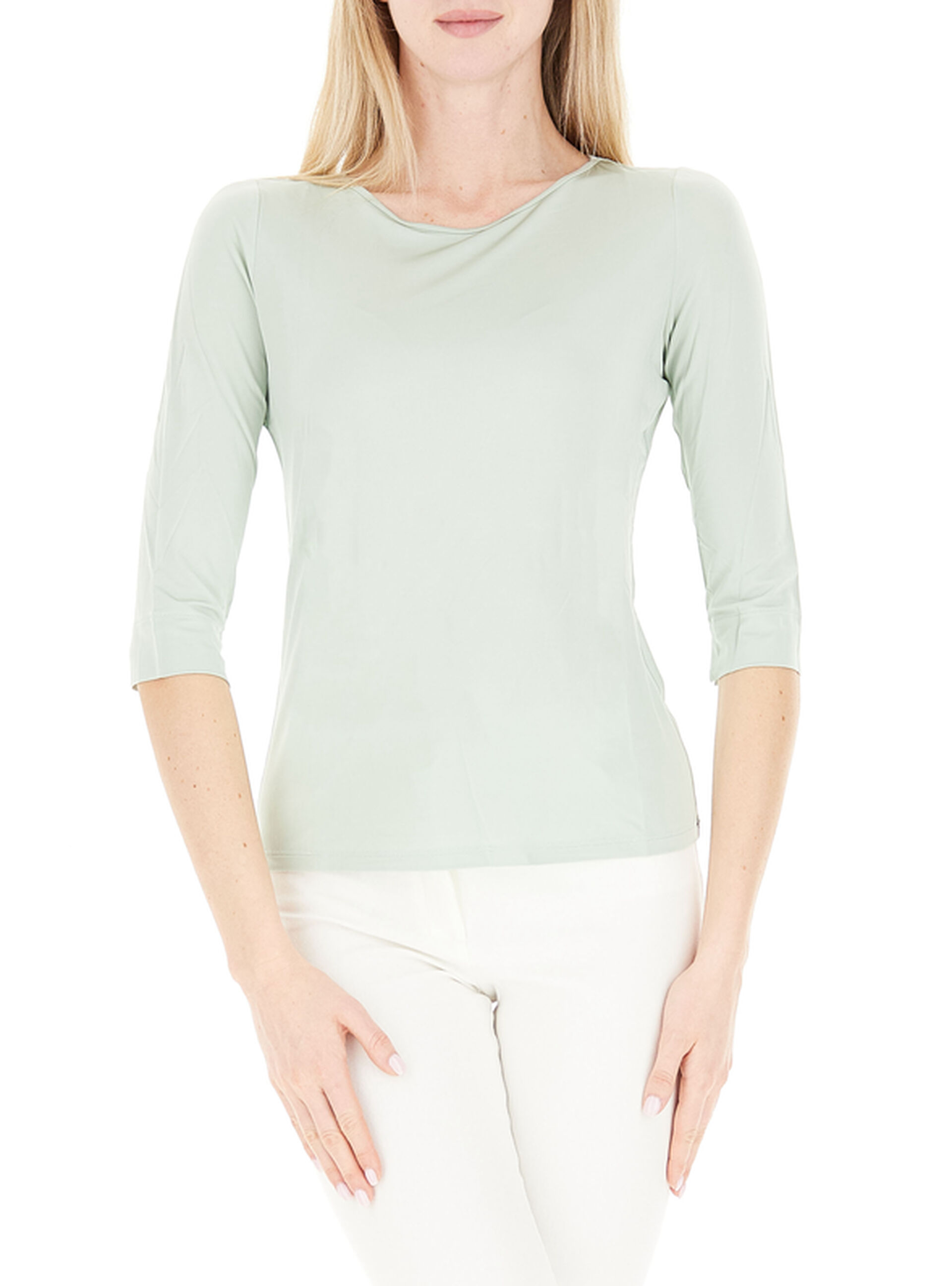 T-shirt elasticizzata VERDE MENTA