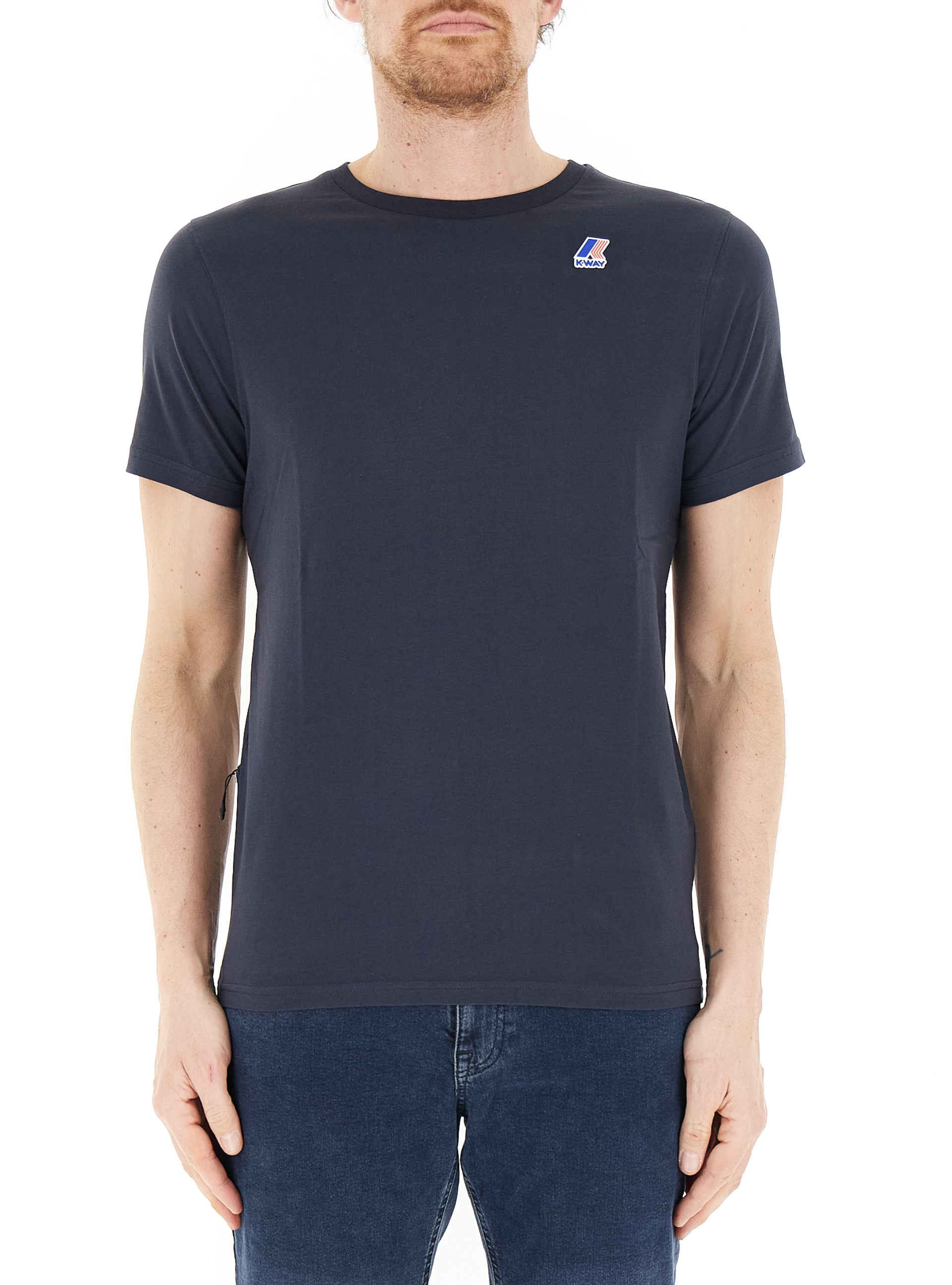 K-way T-shirt in cotone BLU NAVY