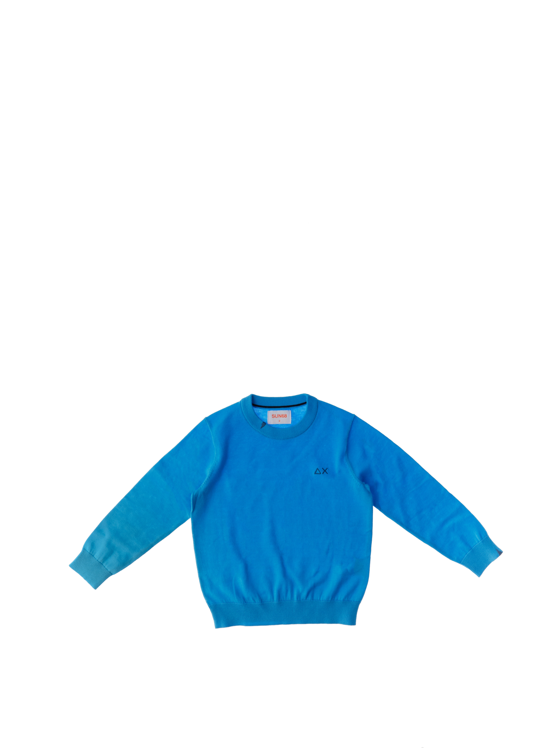 SUN68 Maglia in cotone AZZURRO