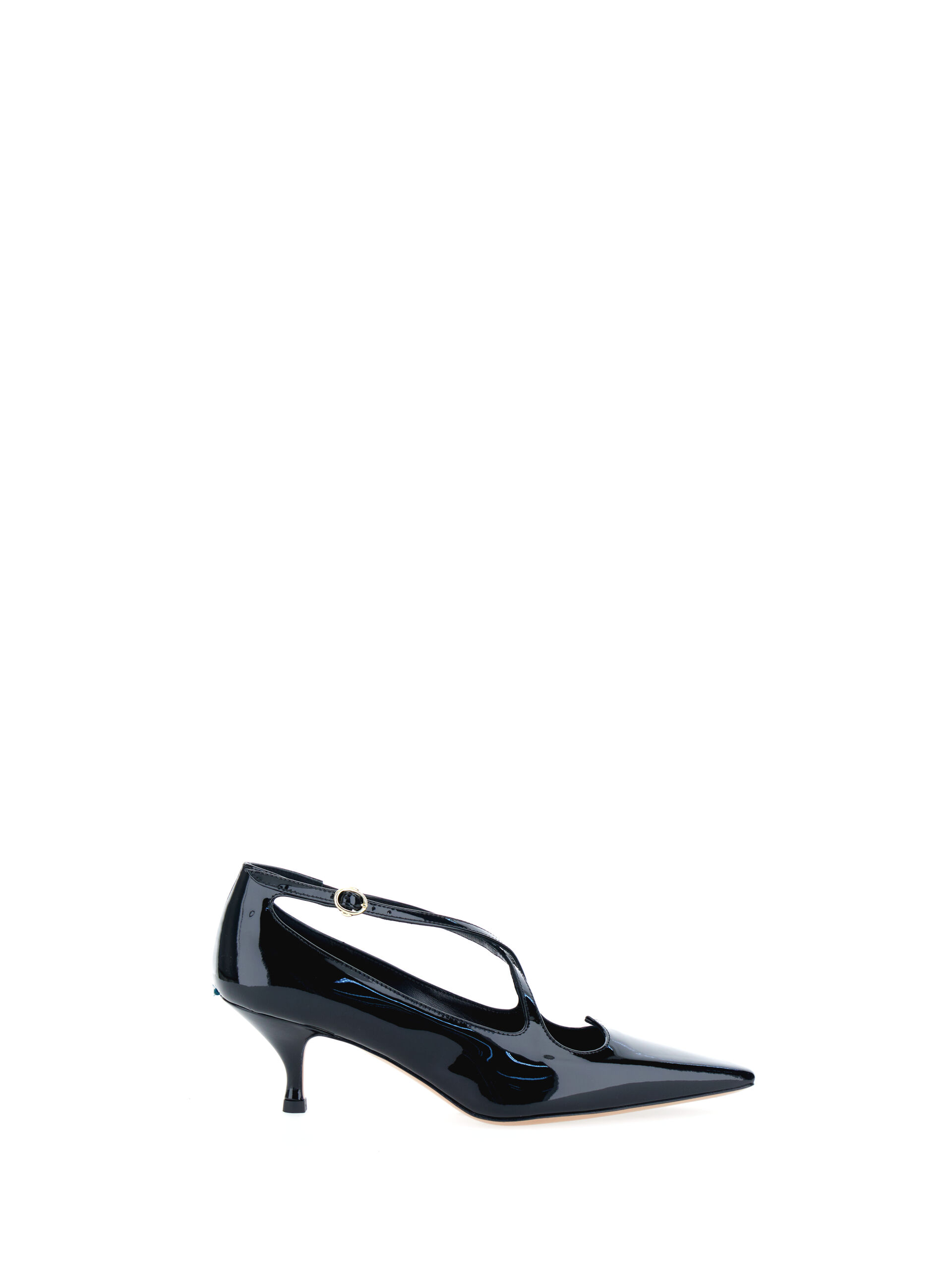 Décolleté pelle verniciata NERO