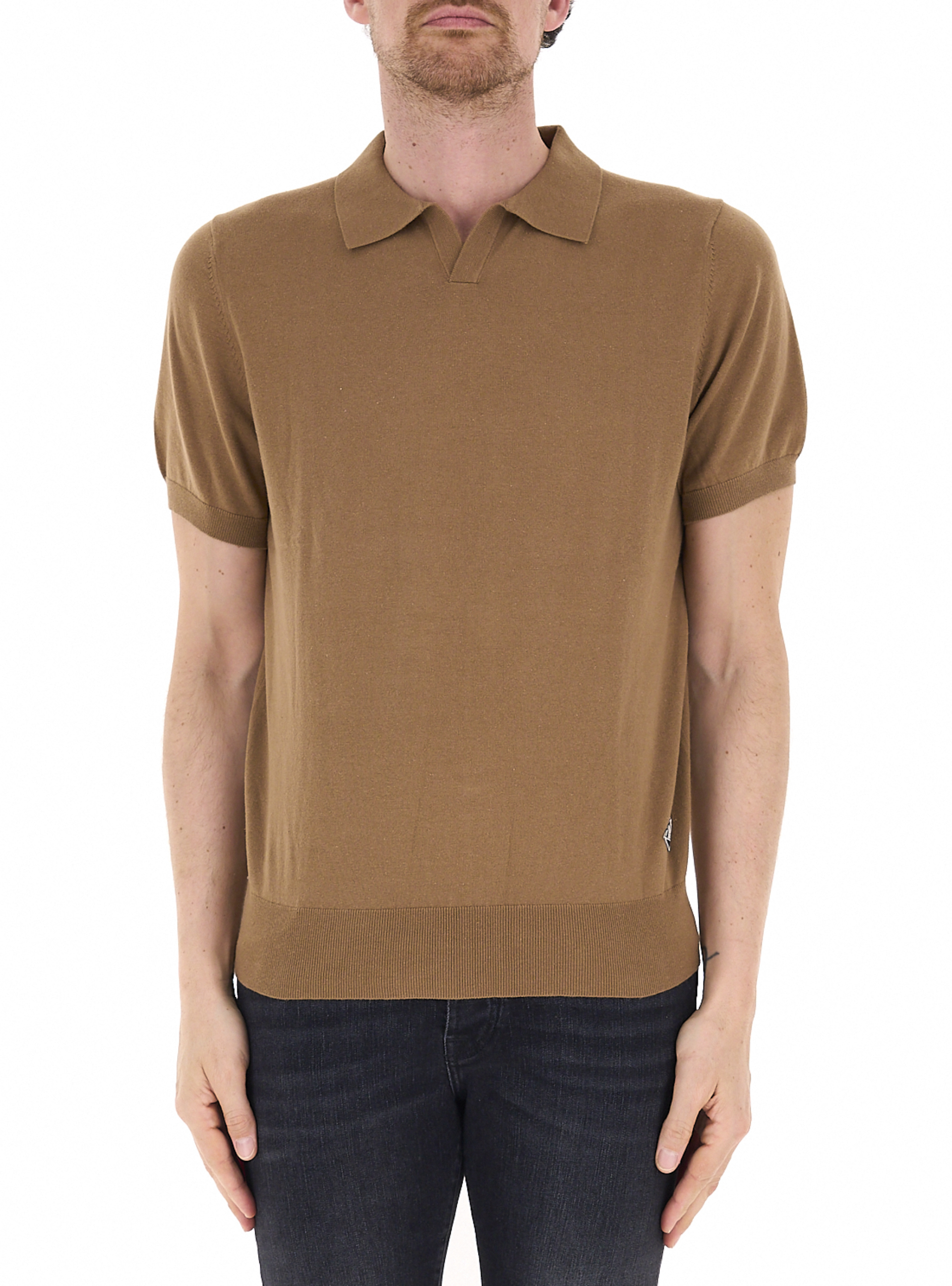 Polo maniche corte NOCCIOLA M