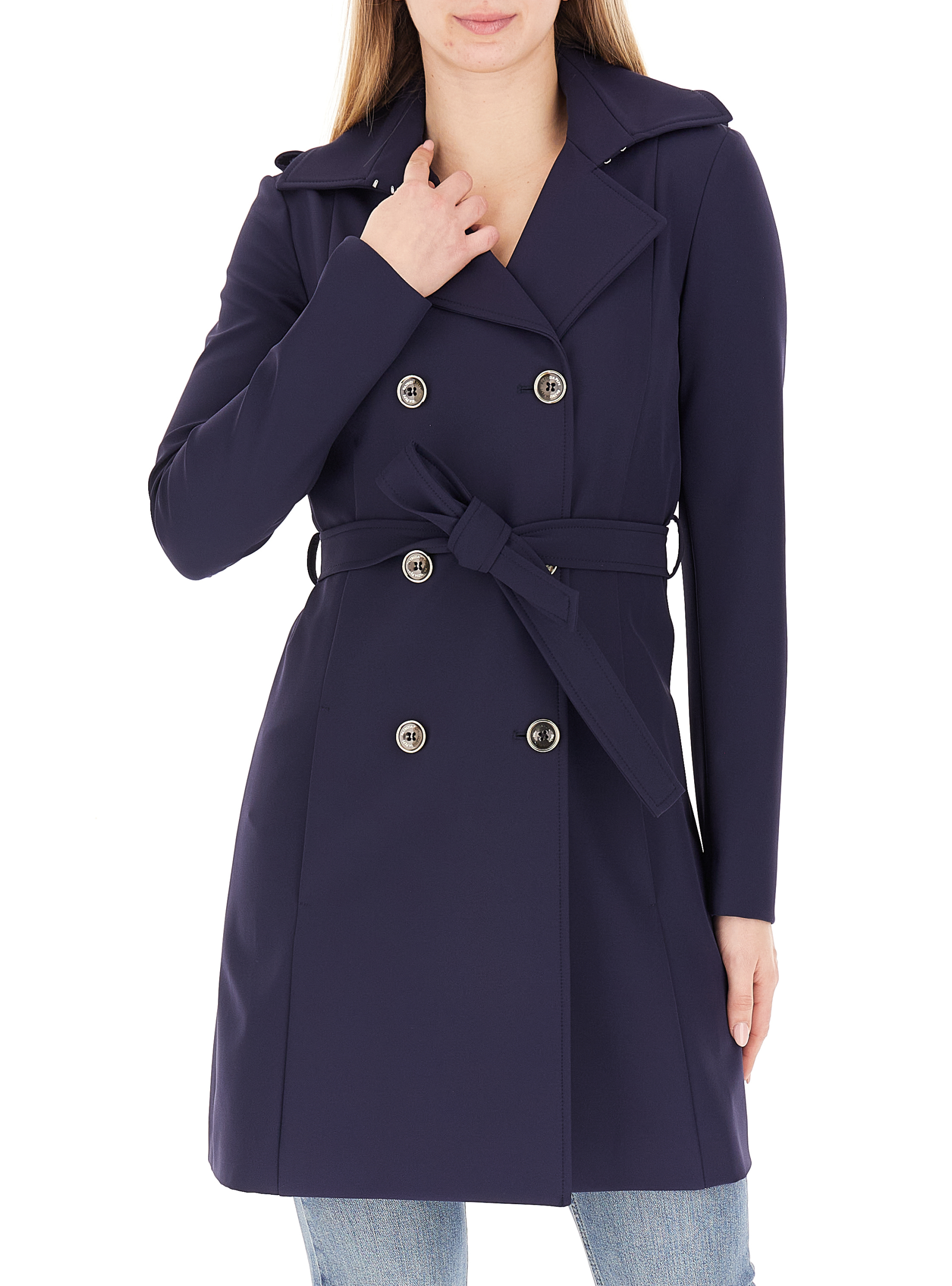 Trench con cintura BLU NAVY