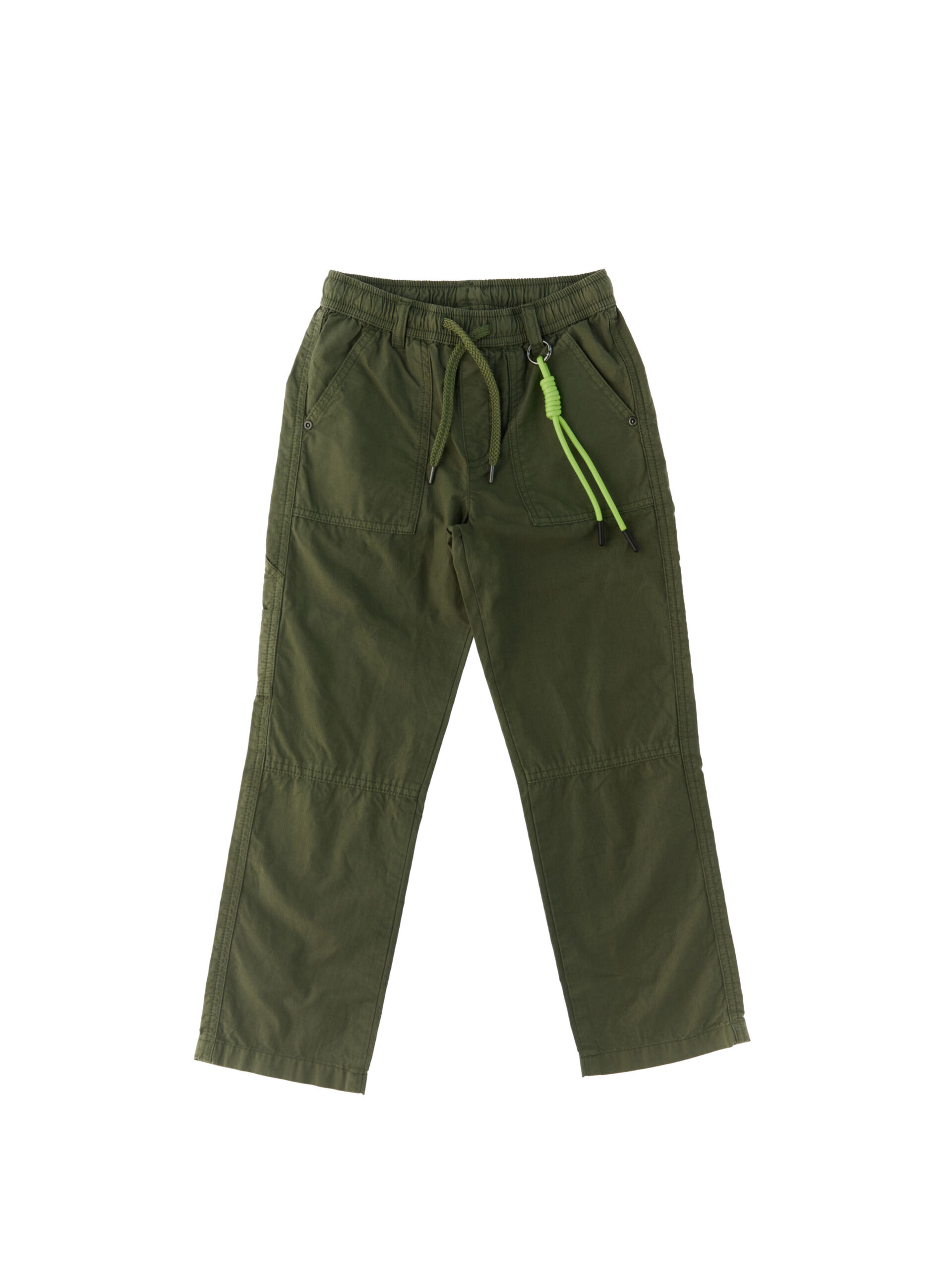 IDO Pantalone cargo VERDE MILITARE