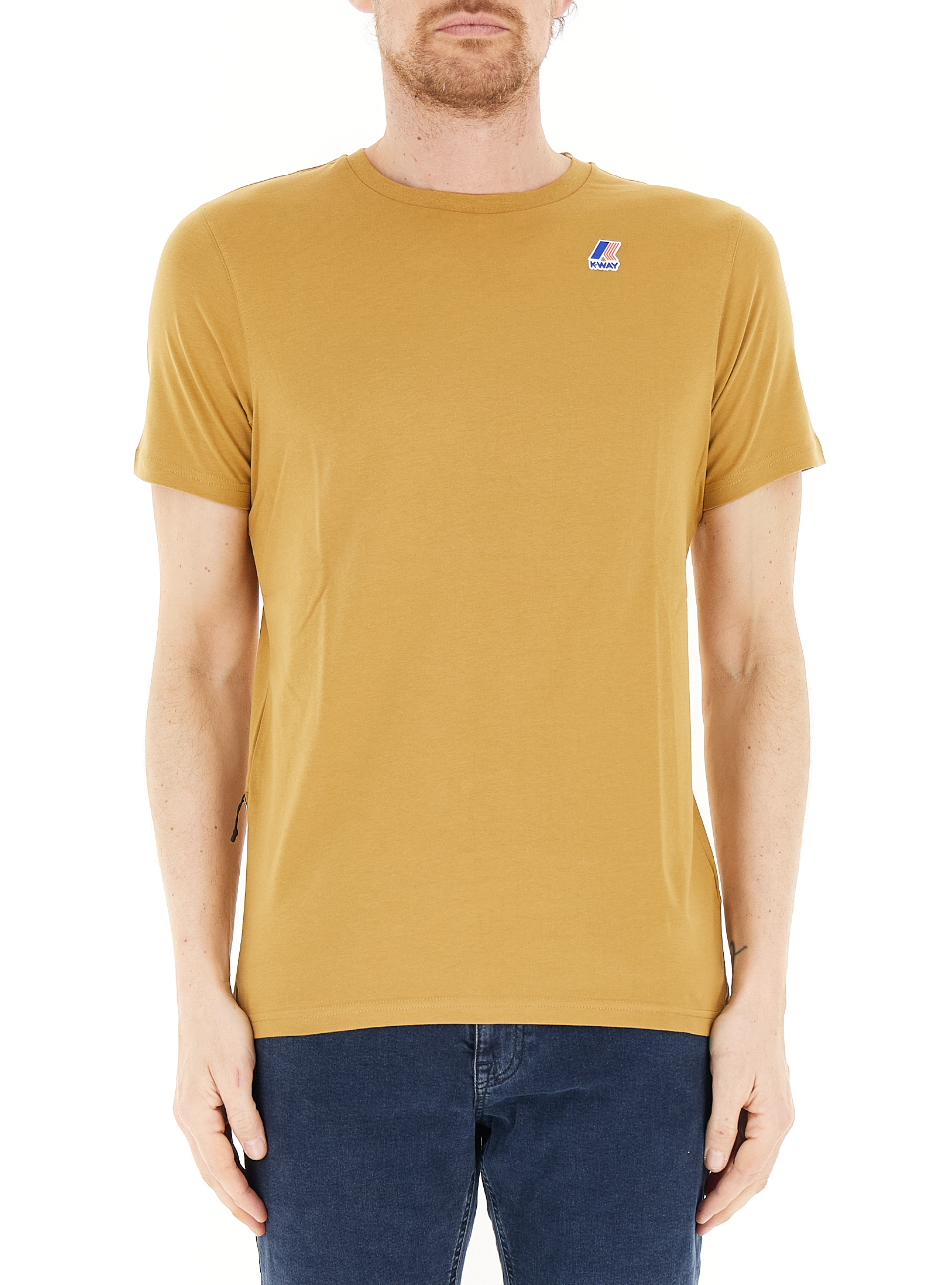 K-way T-shirt in cotone SENAPE