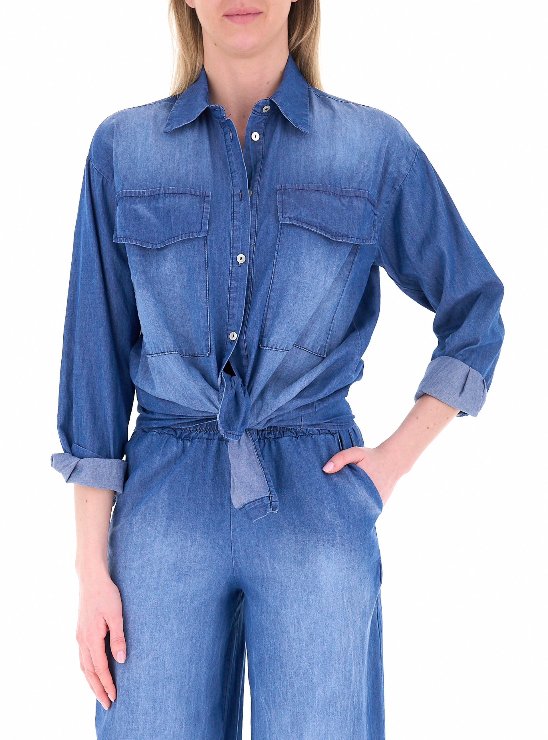 VICOLO Camicia in jeans BLU CHIARO