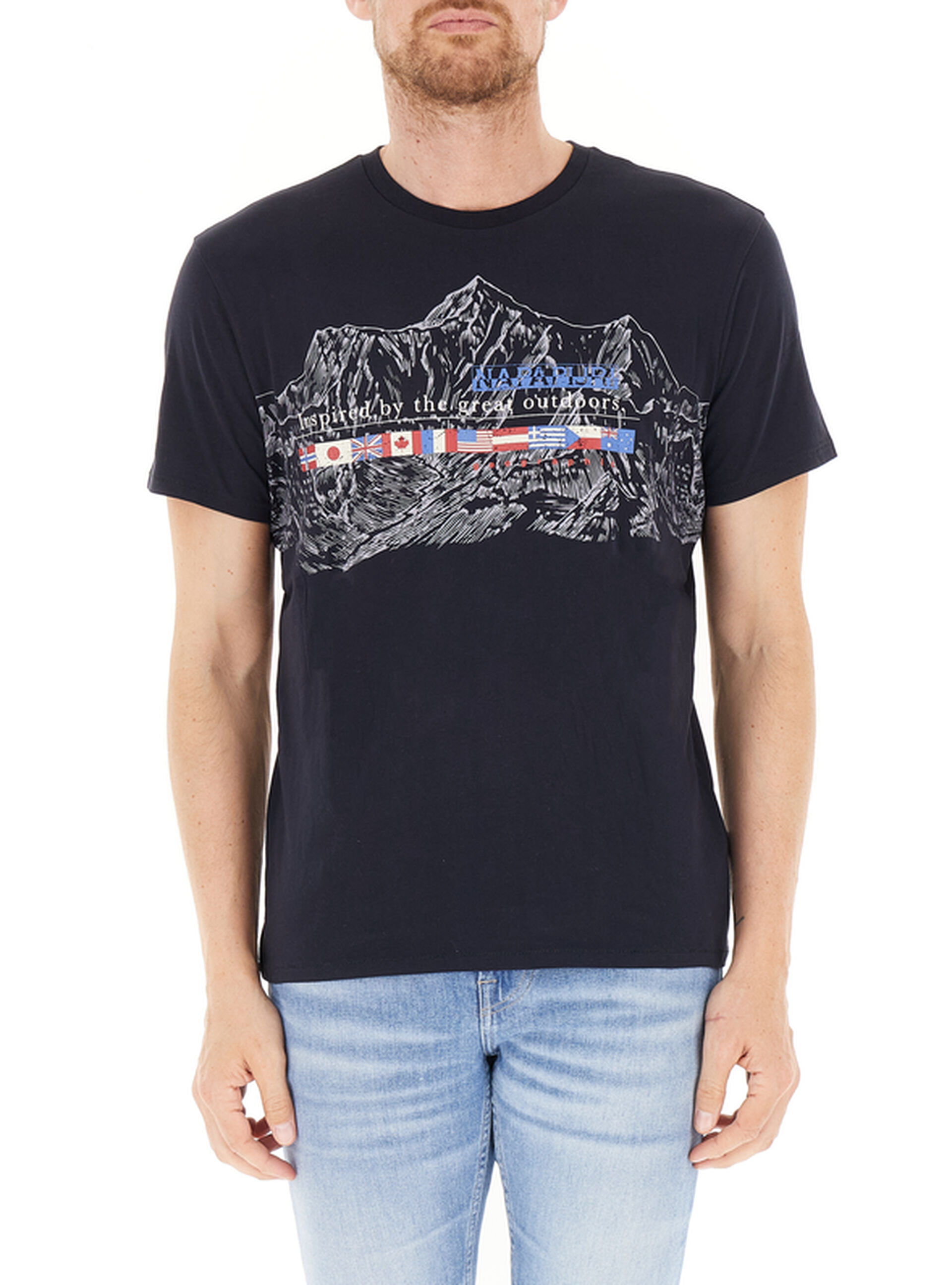 Napapijri T-shirt girocollo NERO L