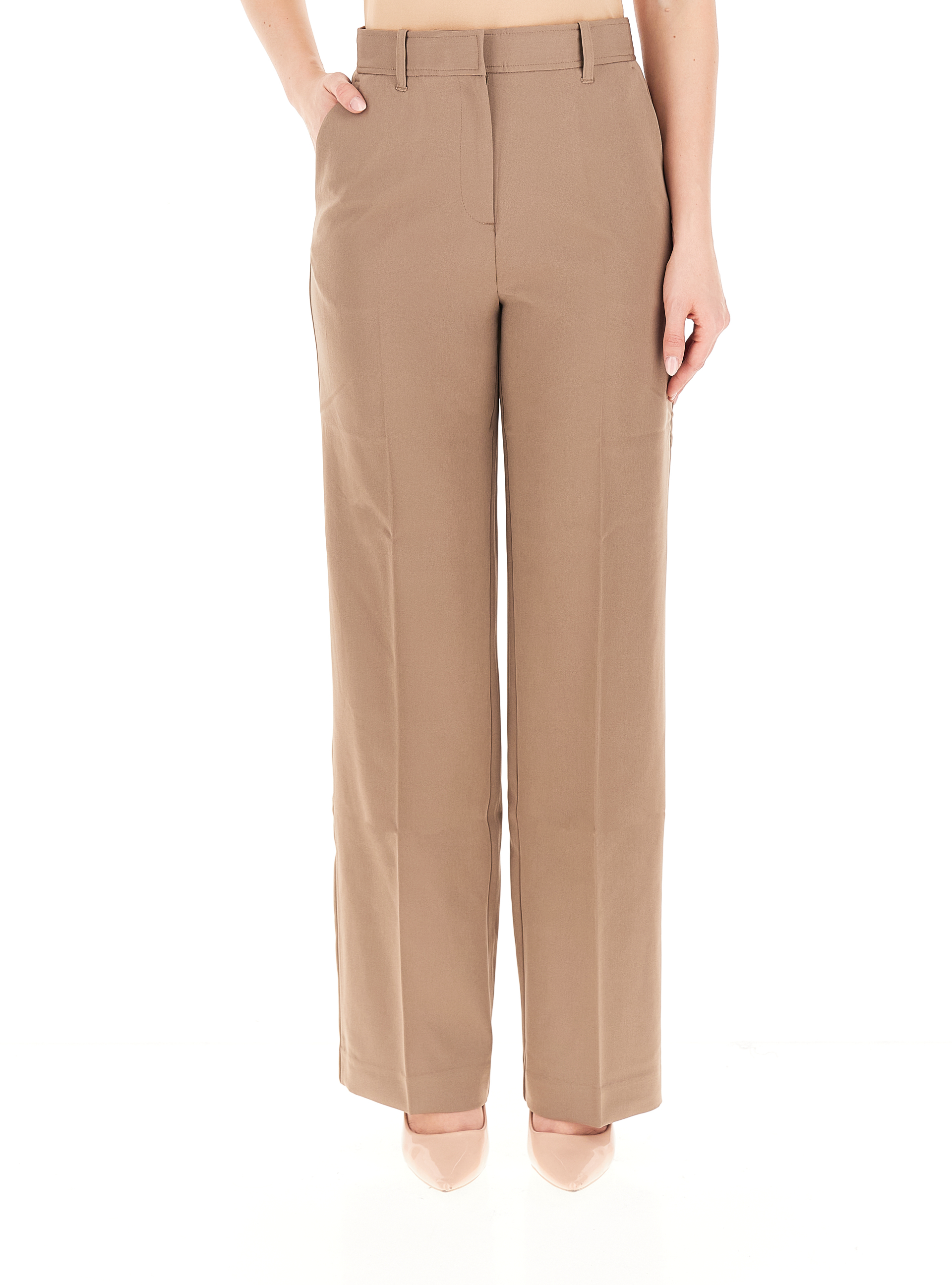 Pantalone a palazzo MARRONE CHIARO