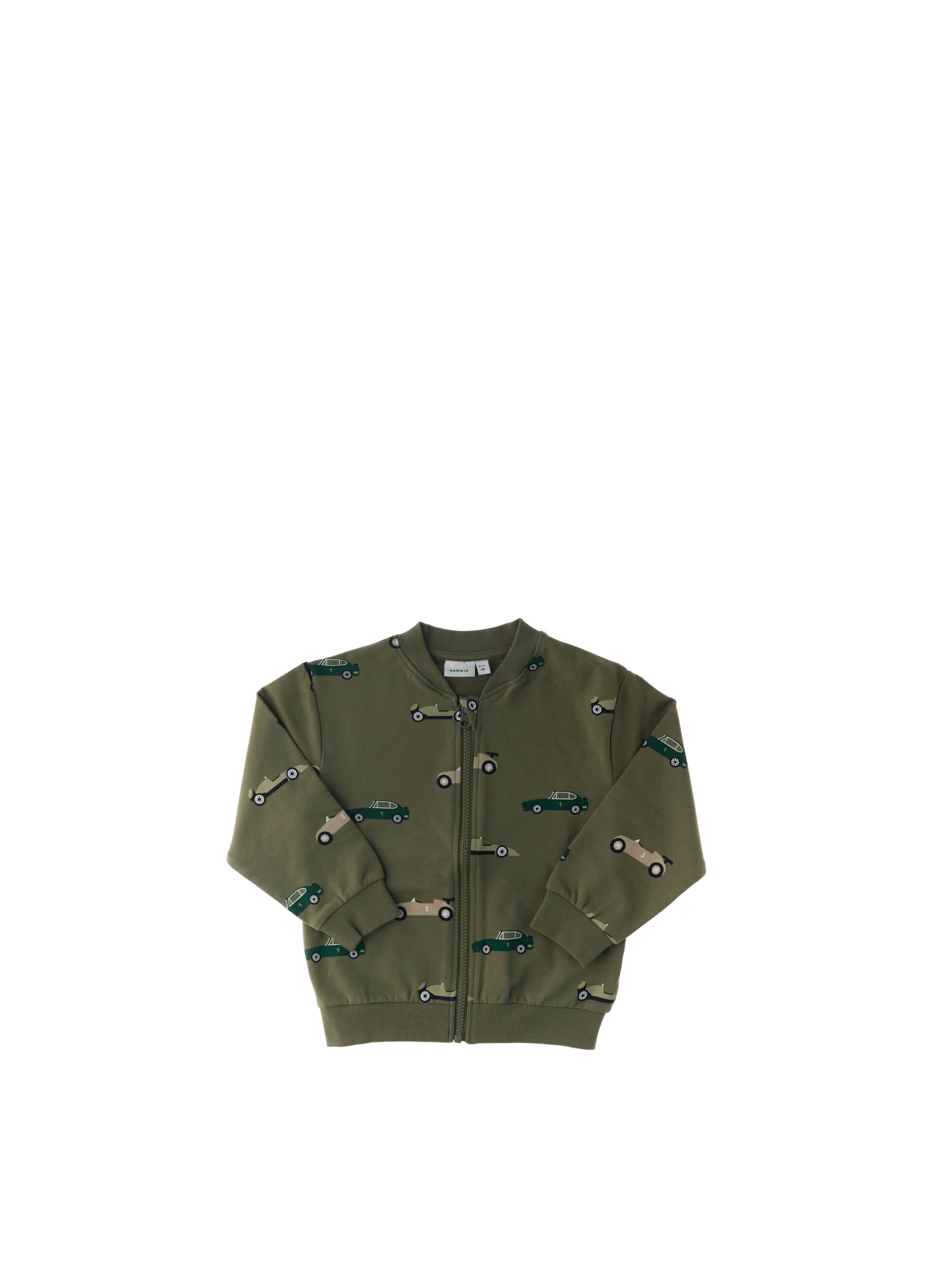 Name it Felpa con zip VERDE OLIVA