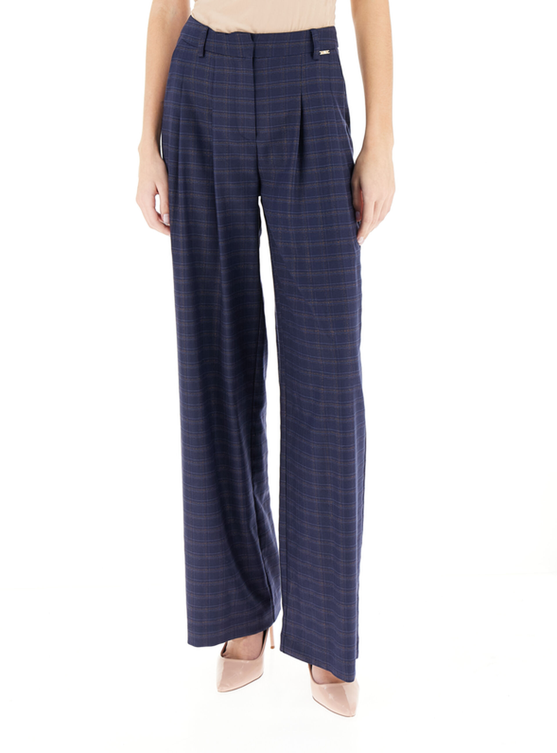 Pantalone wide leg BLU NAVY 40