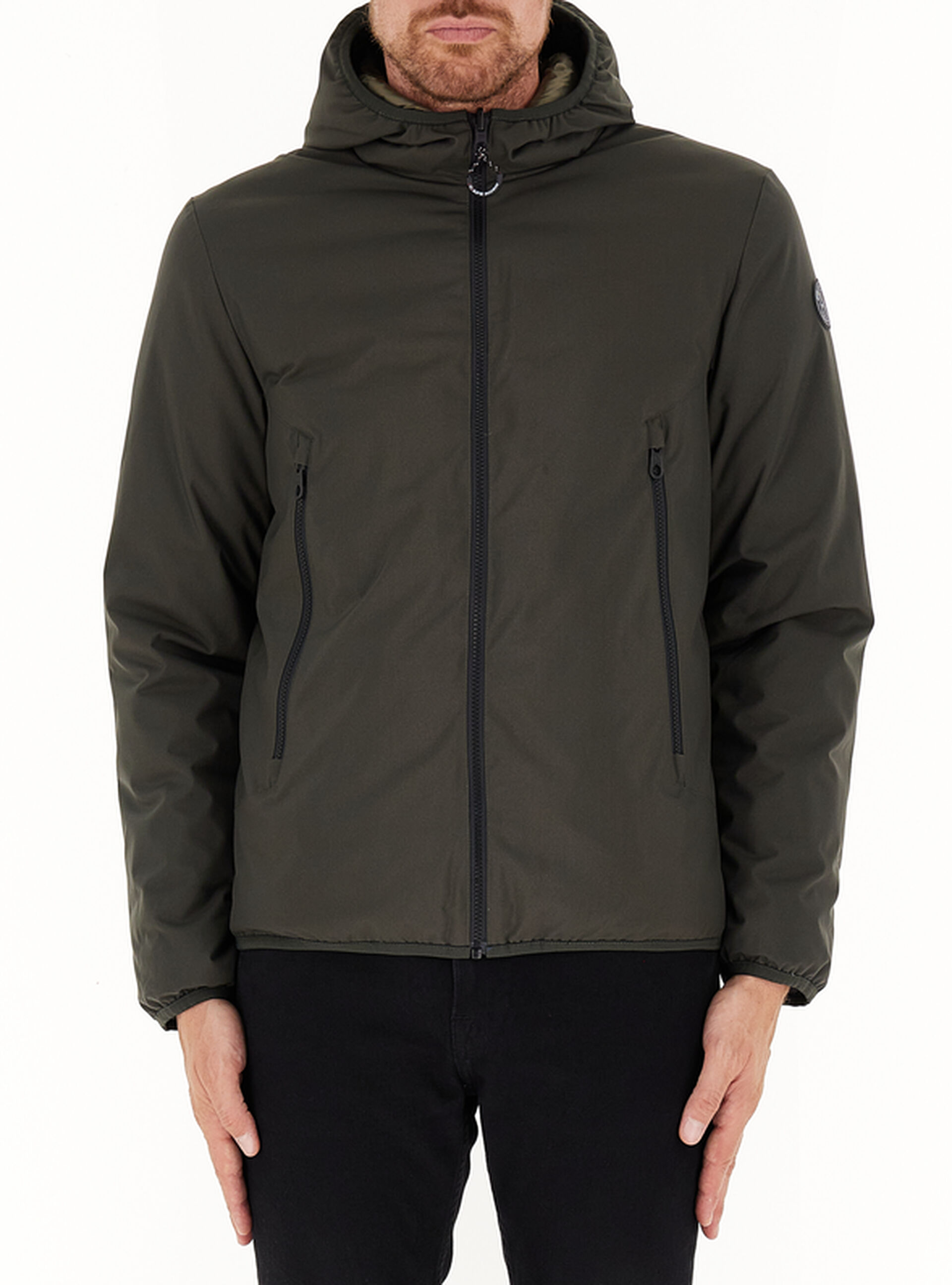 Giubbino con Cappuccio VERDE MILITARE