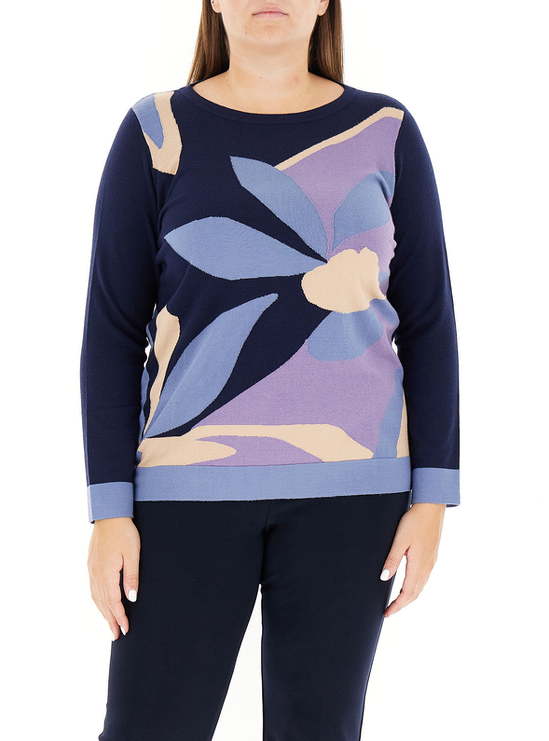 Maglia girocollo BLU SCURO L