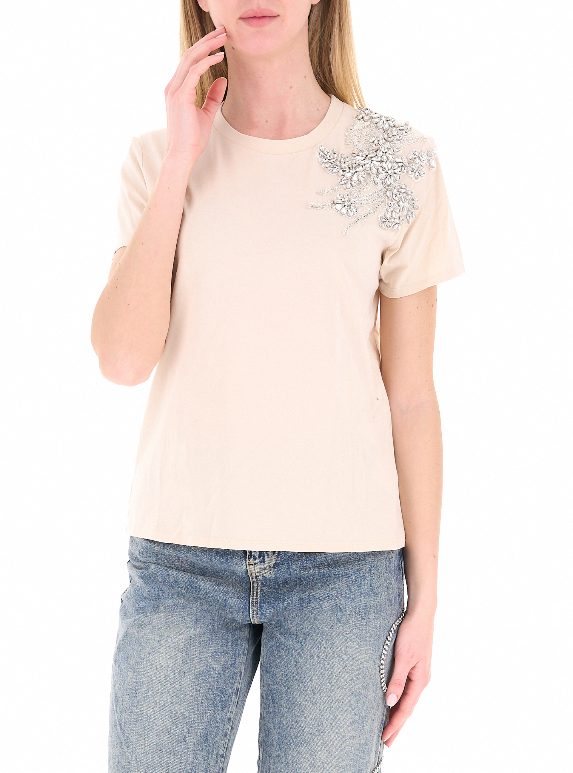 T-shirt in cotone ROSA CARNE