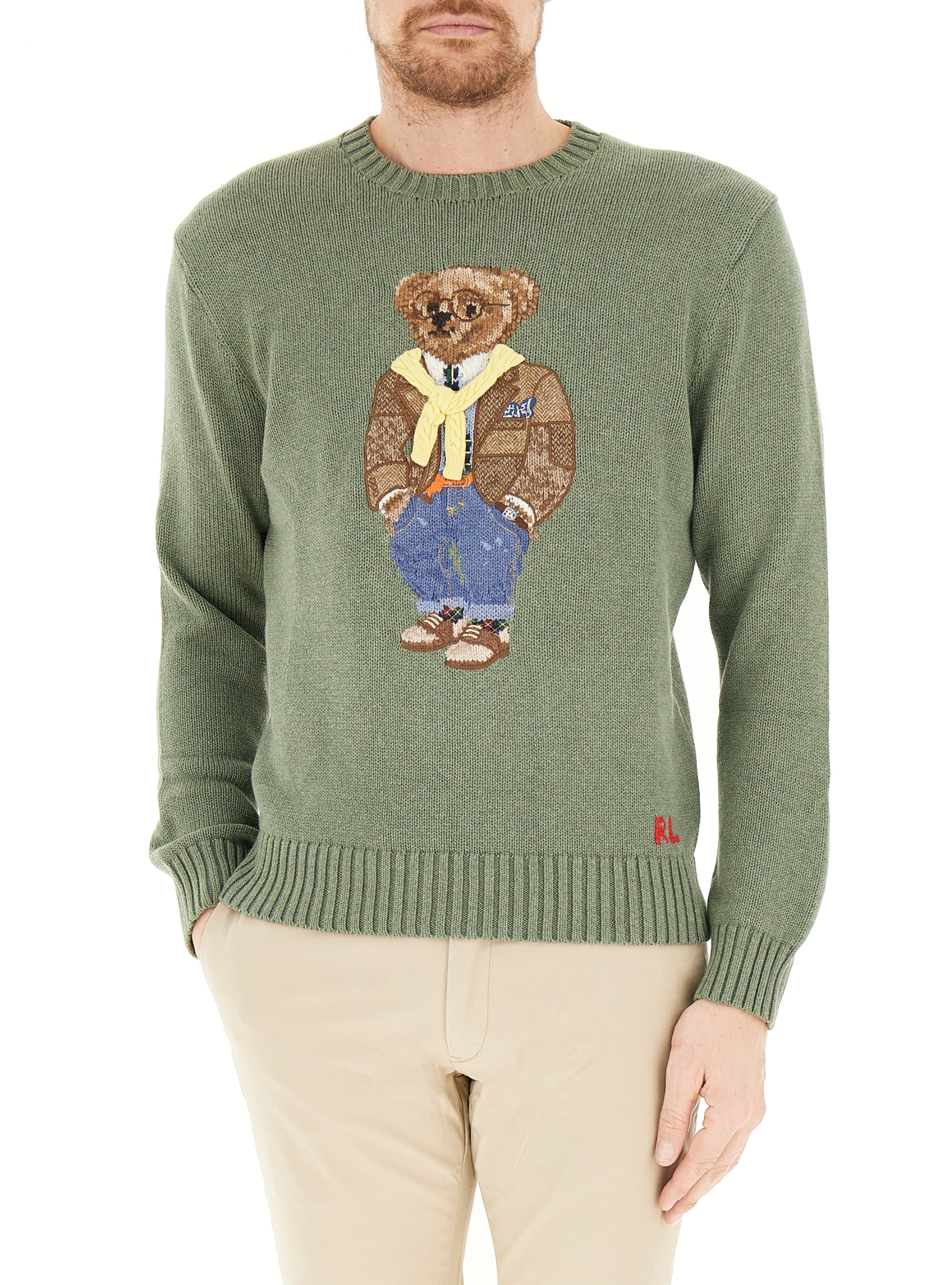 Maglione girocollo POLO VERDE CHIARO S
