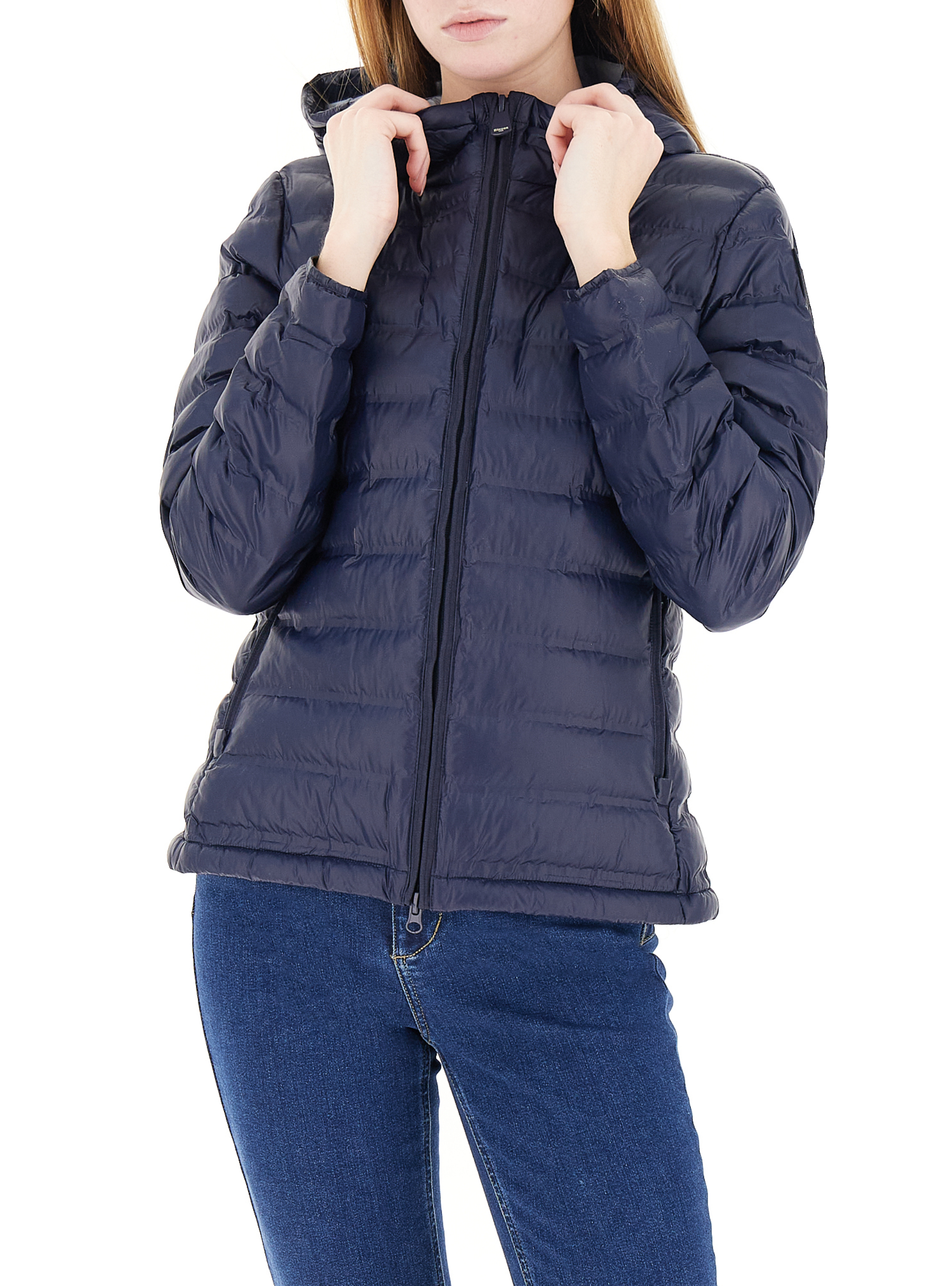 Piumino con cappuccio BLU SCURO