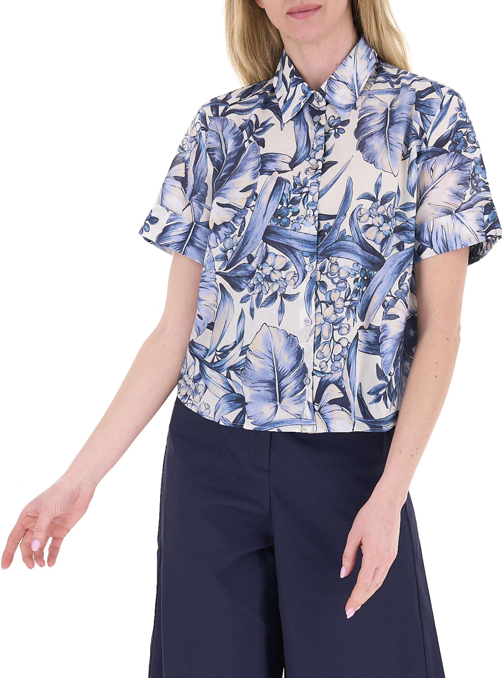 Camicia maniche corte AZZURRO