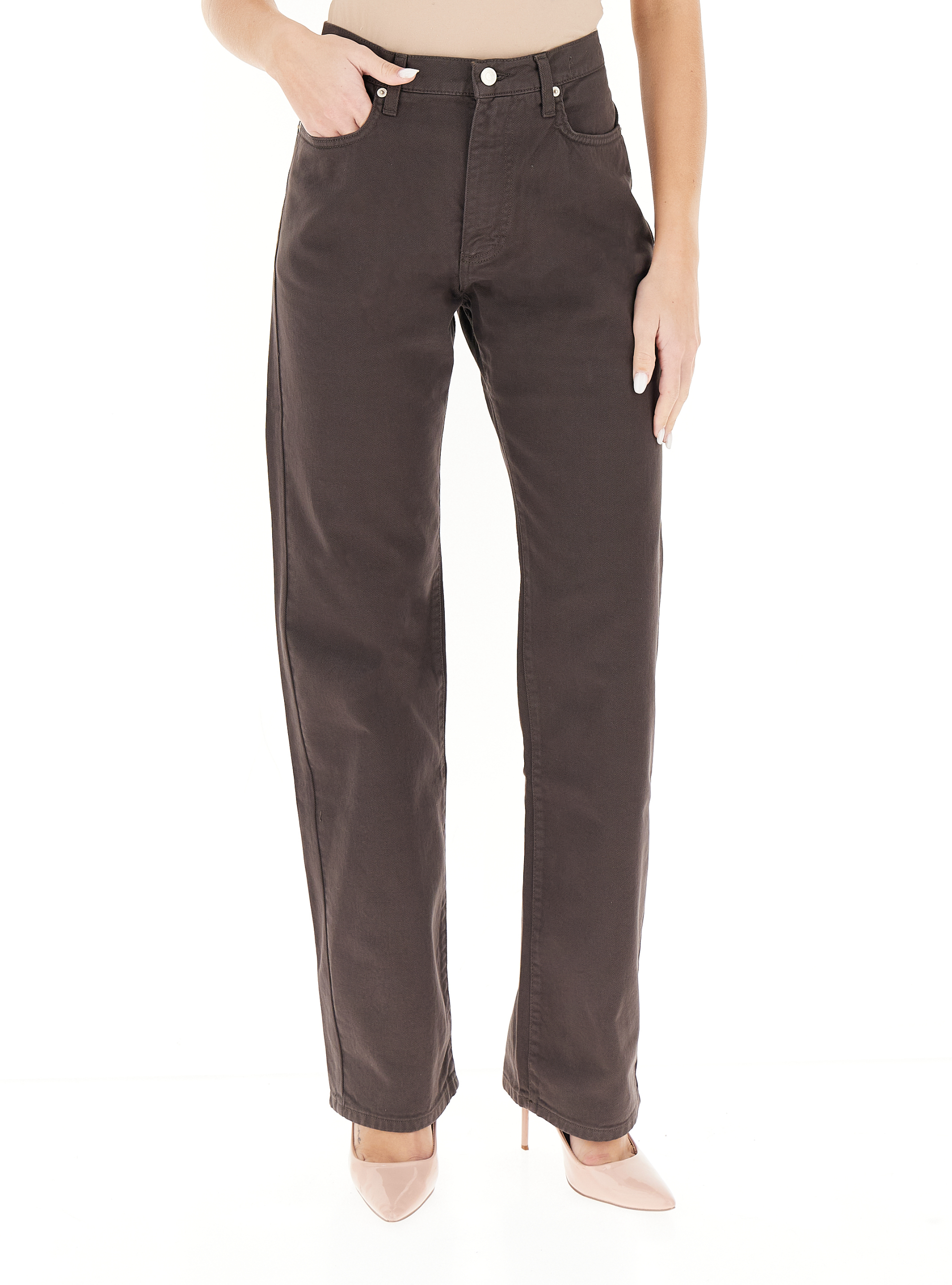 VICOLO Jeans in cotone MARRONE XS