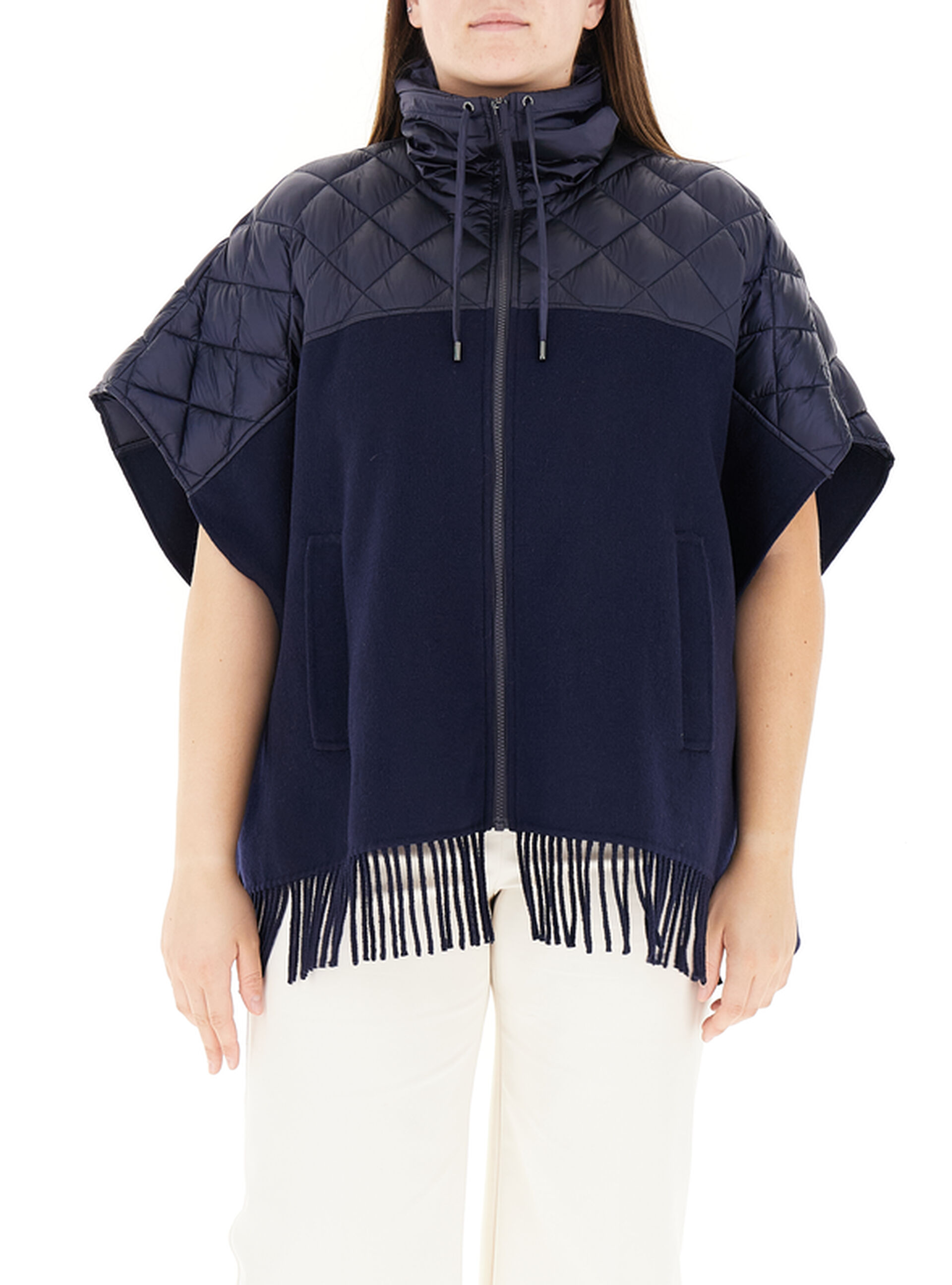 Cappa con frange BLU NAVY