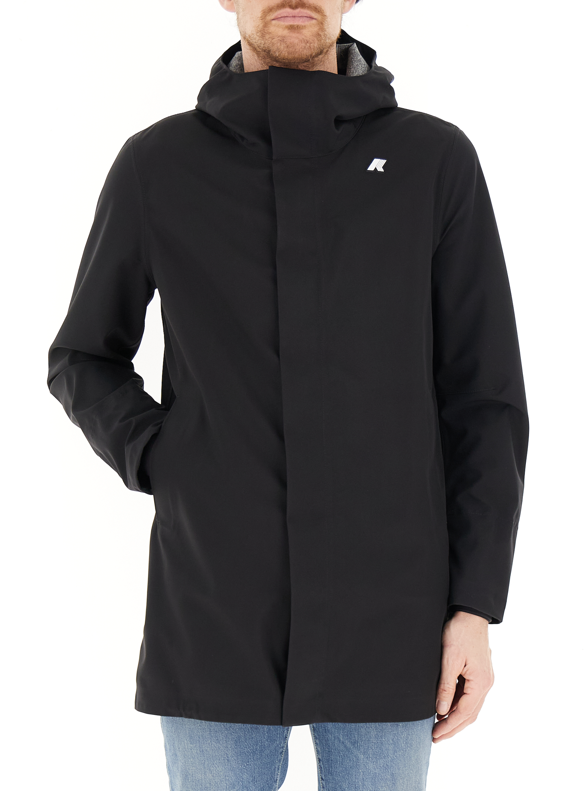 K-way Parka con cappuccio NERO