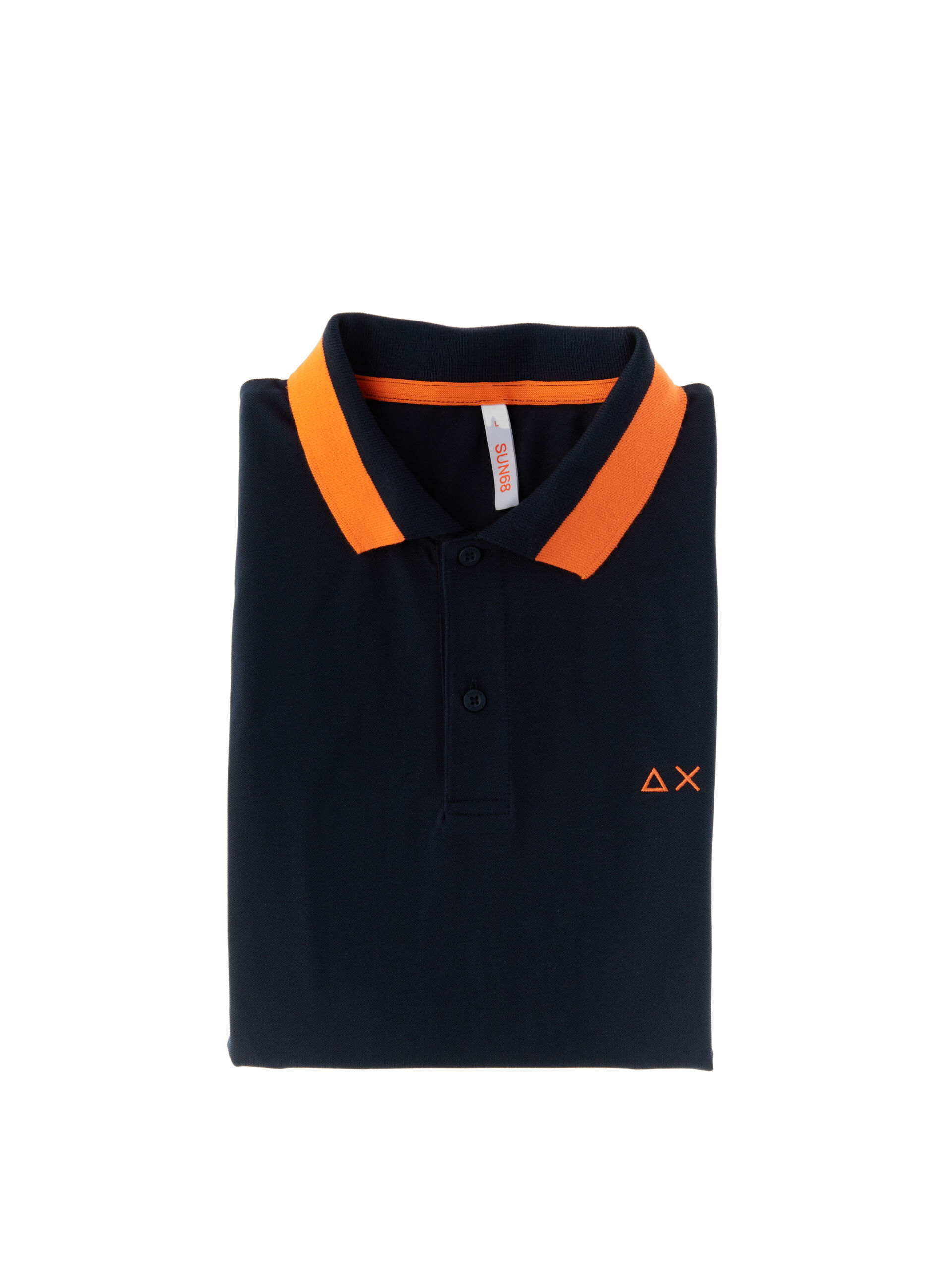 SUN68 Polo in cotone BLU NOTTE