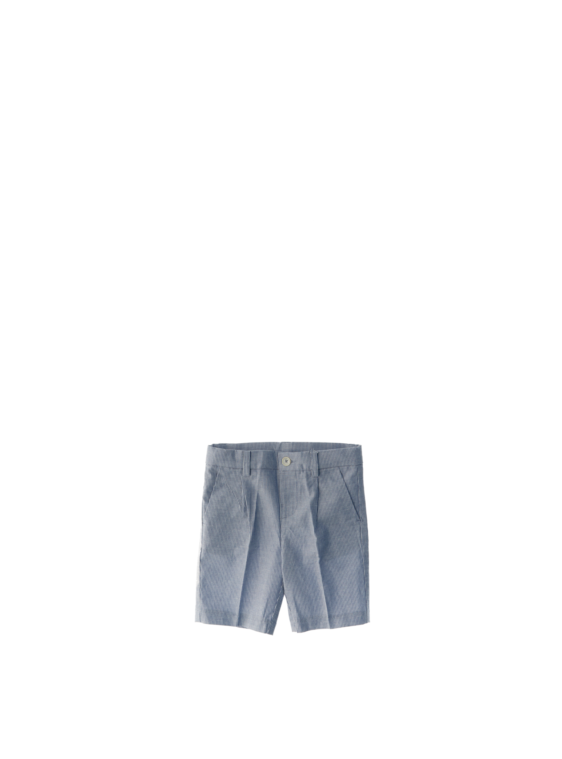 Bermuda misto lino AZZURRO POLVERE
