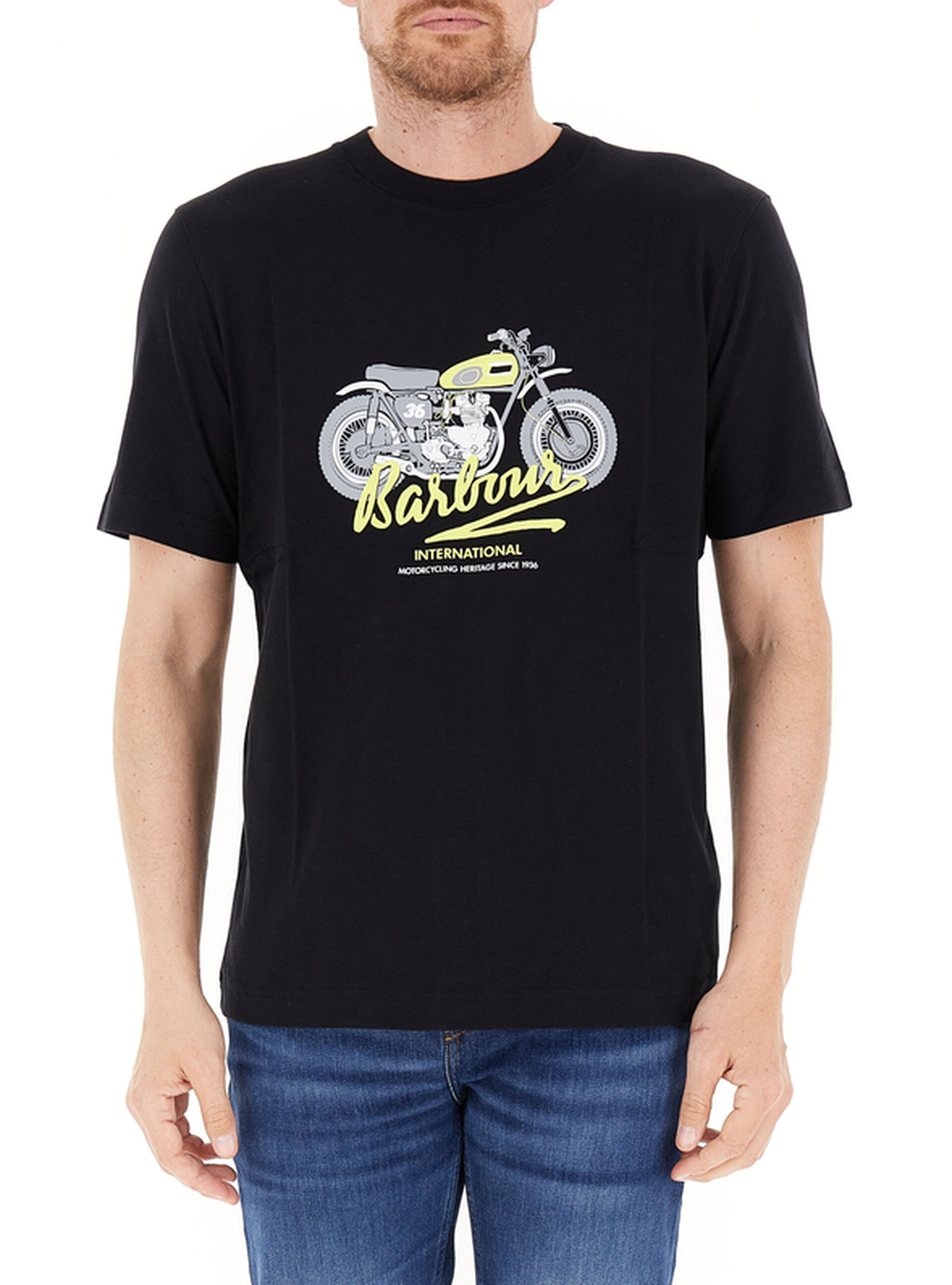 Barbour T-shirt girocollo NERO