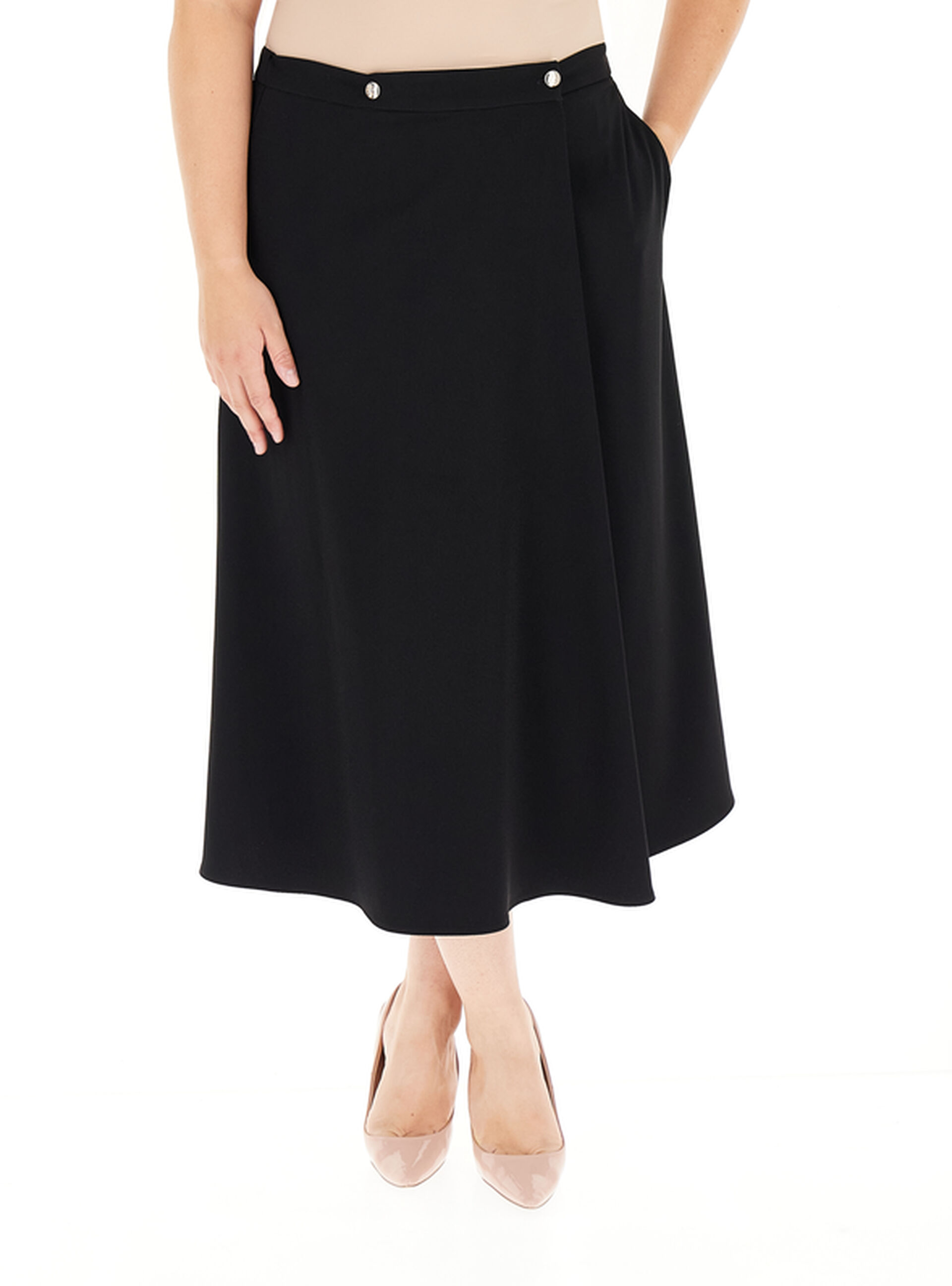 ELENA MIRO' Gonna midi NERO