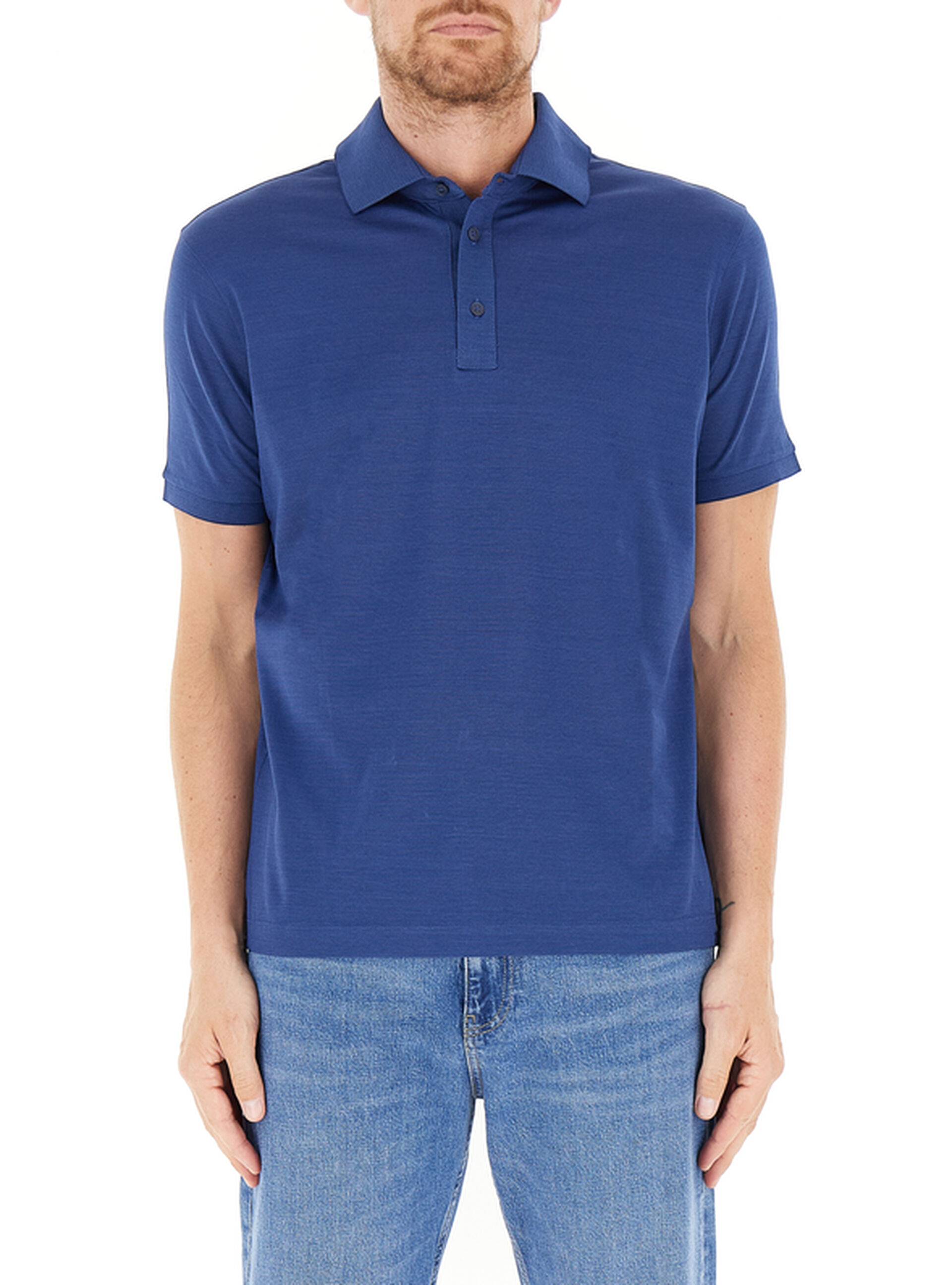 Polo maniche corte BLU 3XL