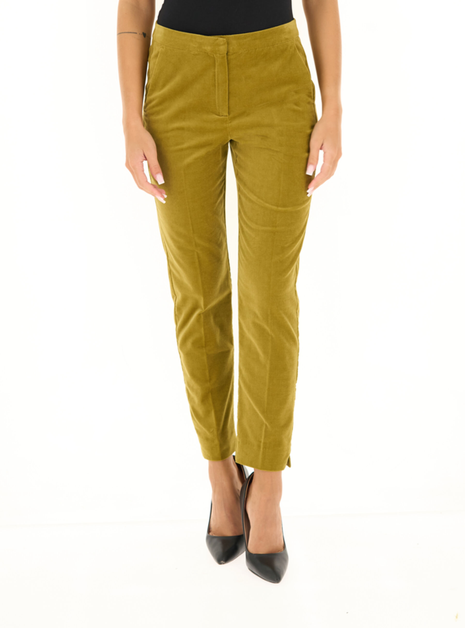 Pantalone a sigaretta VERDE OLIVA 40