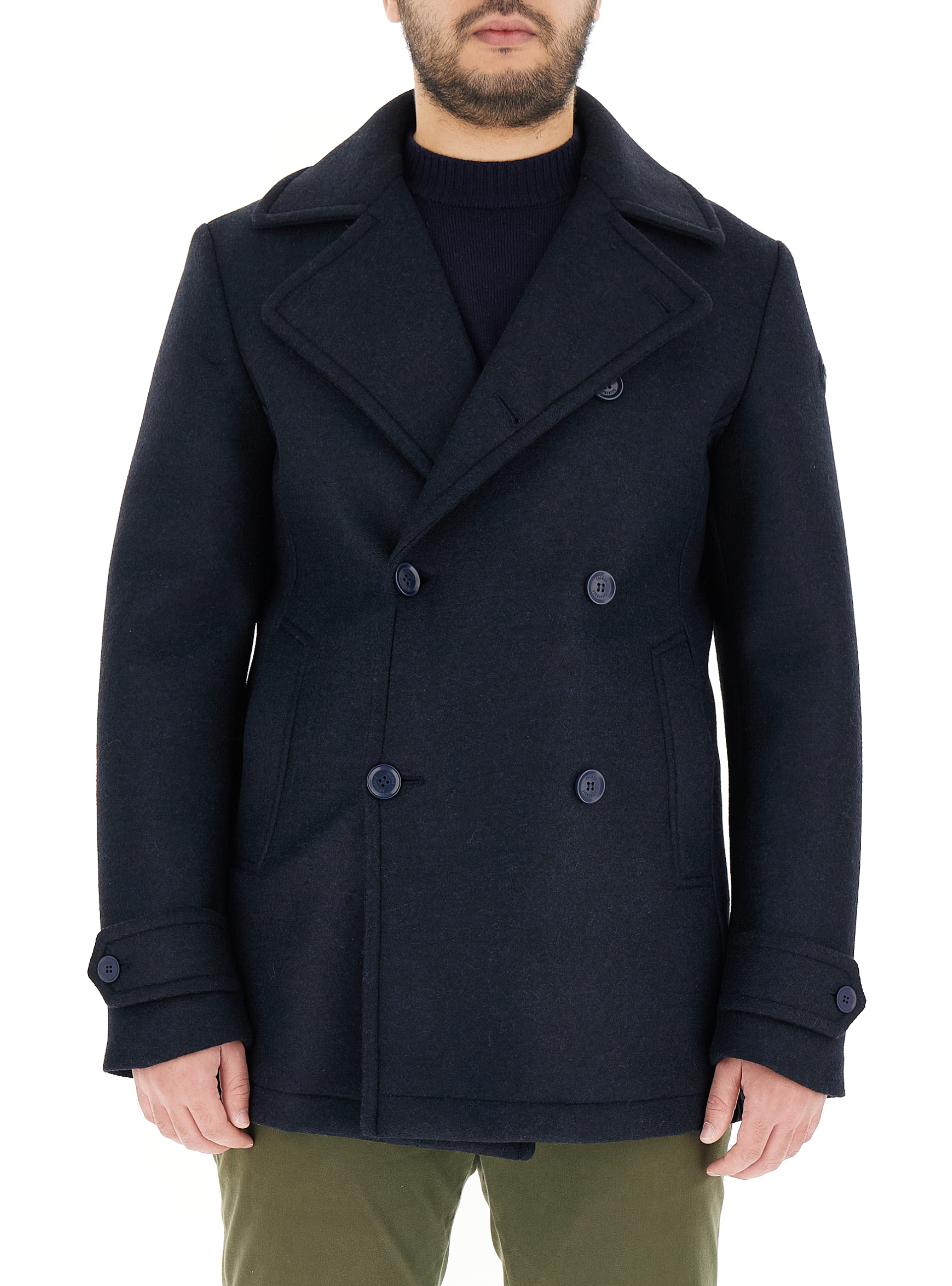 Cappotto doppiopetto lana ORIGINALS BLU SCURO 54