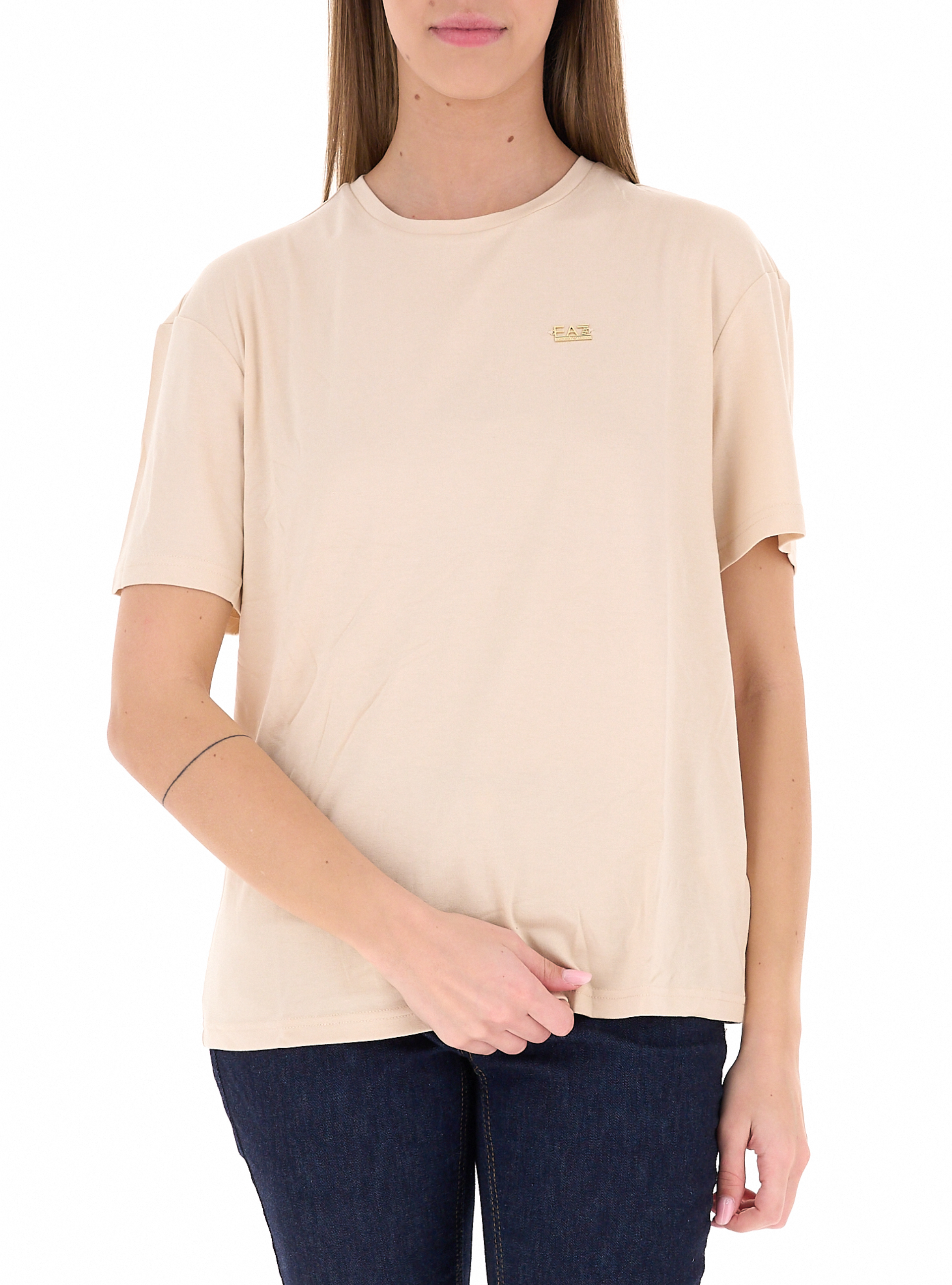 T-shirt in viscosa CREMA