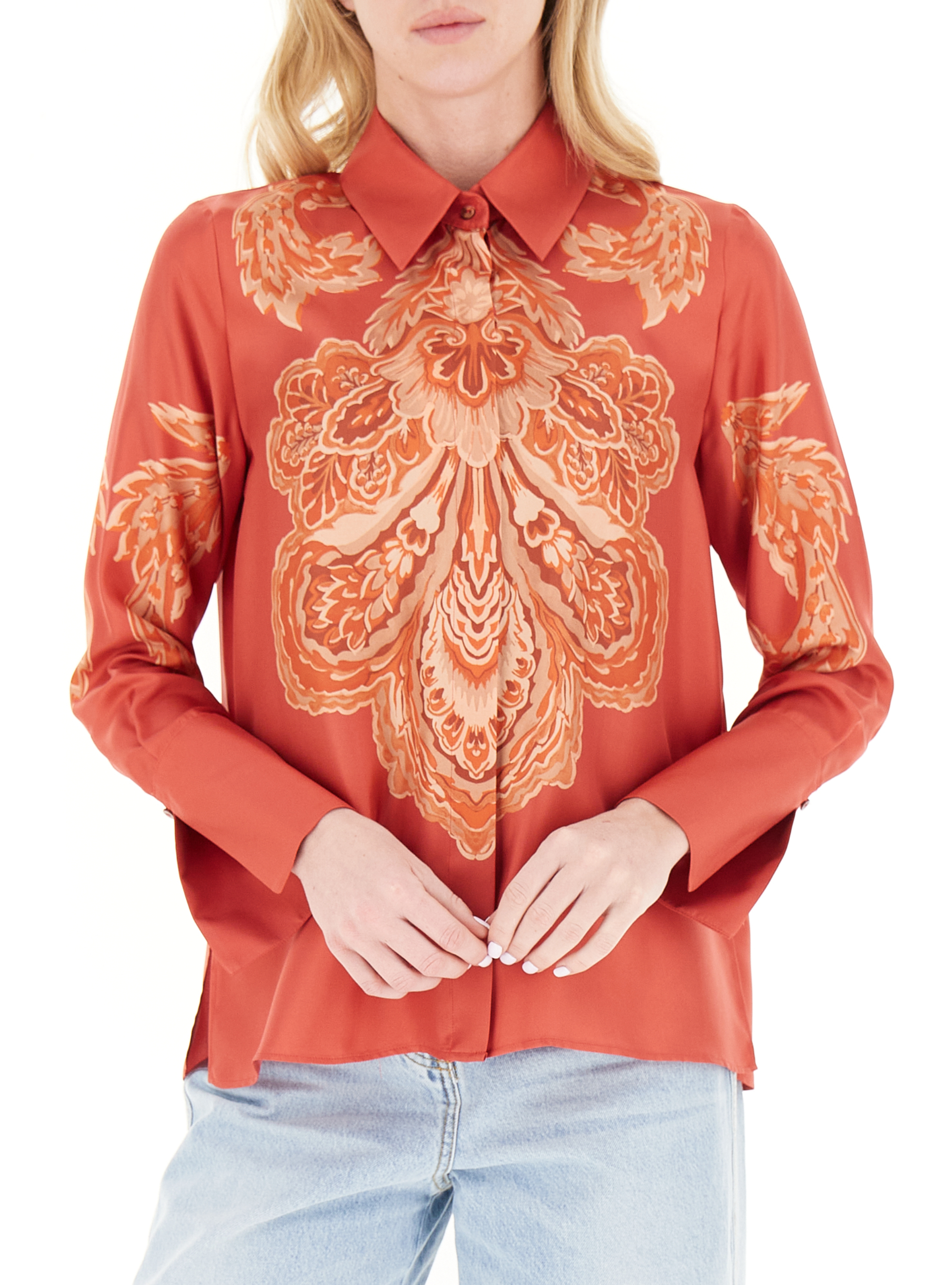 MOMONÌ Camicia in seta RAME