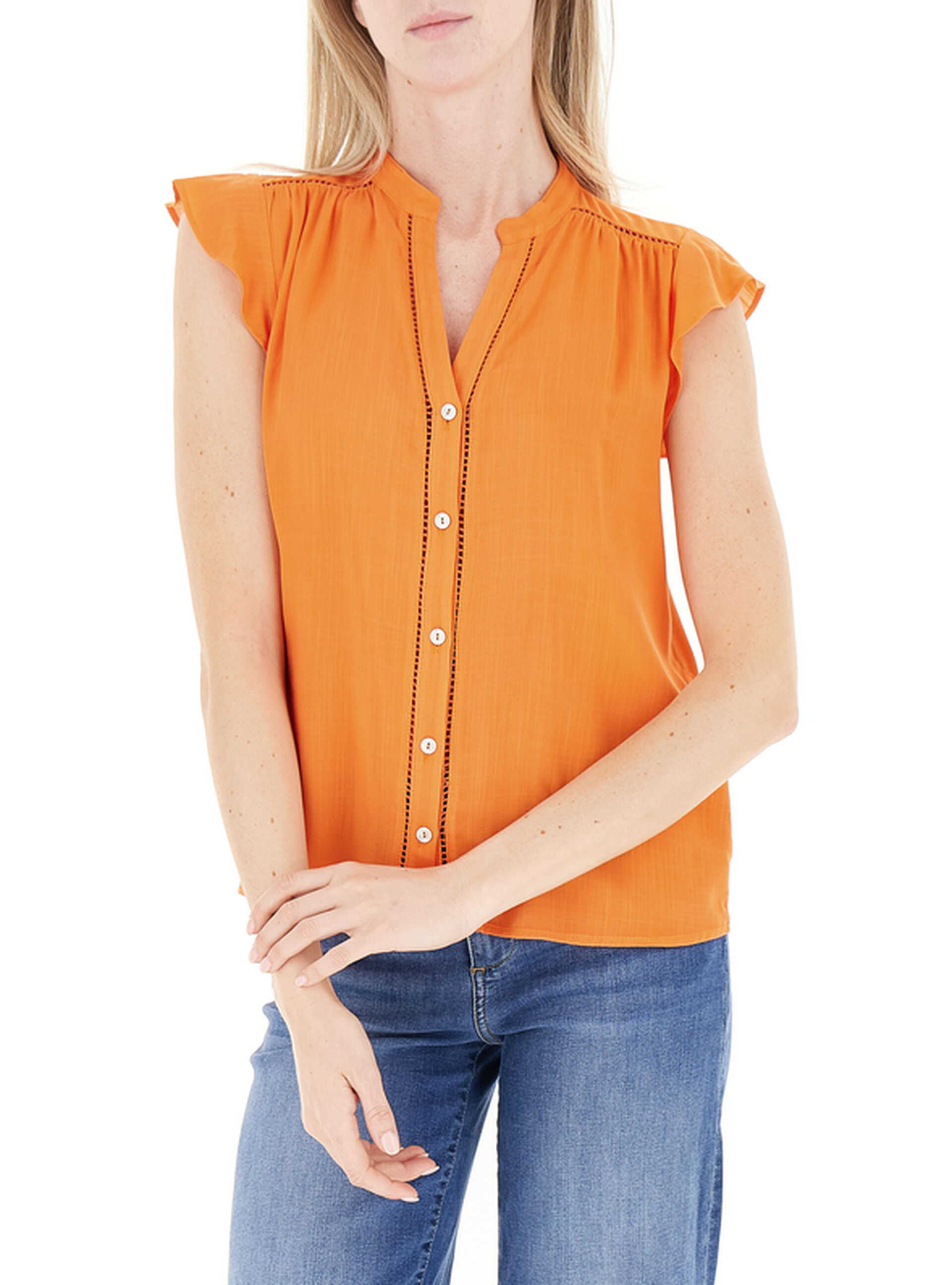 Blusa in viscosa ARANCIONE L