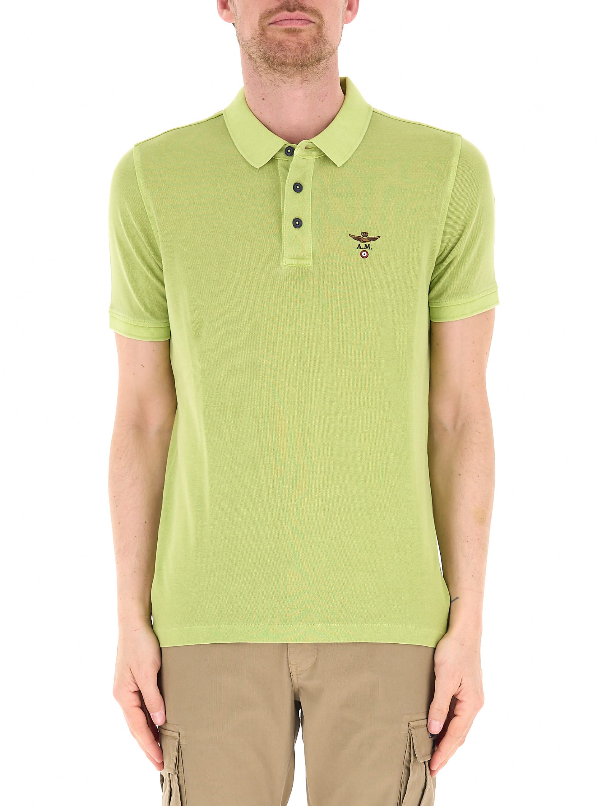 Polo maniche corte VERDE LIME M