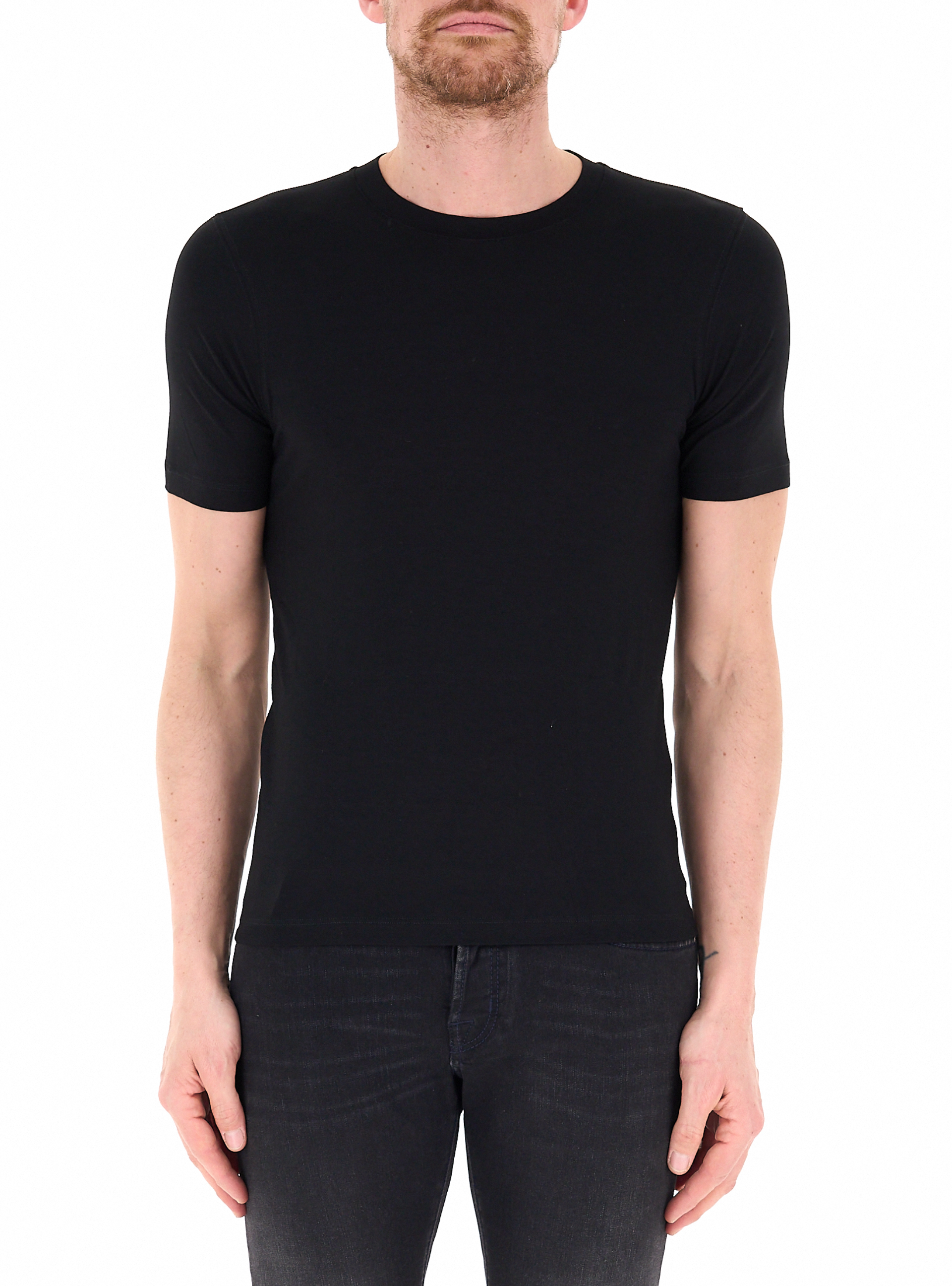 PREMODE T-shirt in viscosa NERO