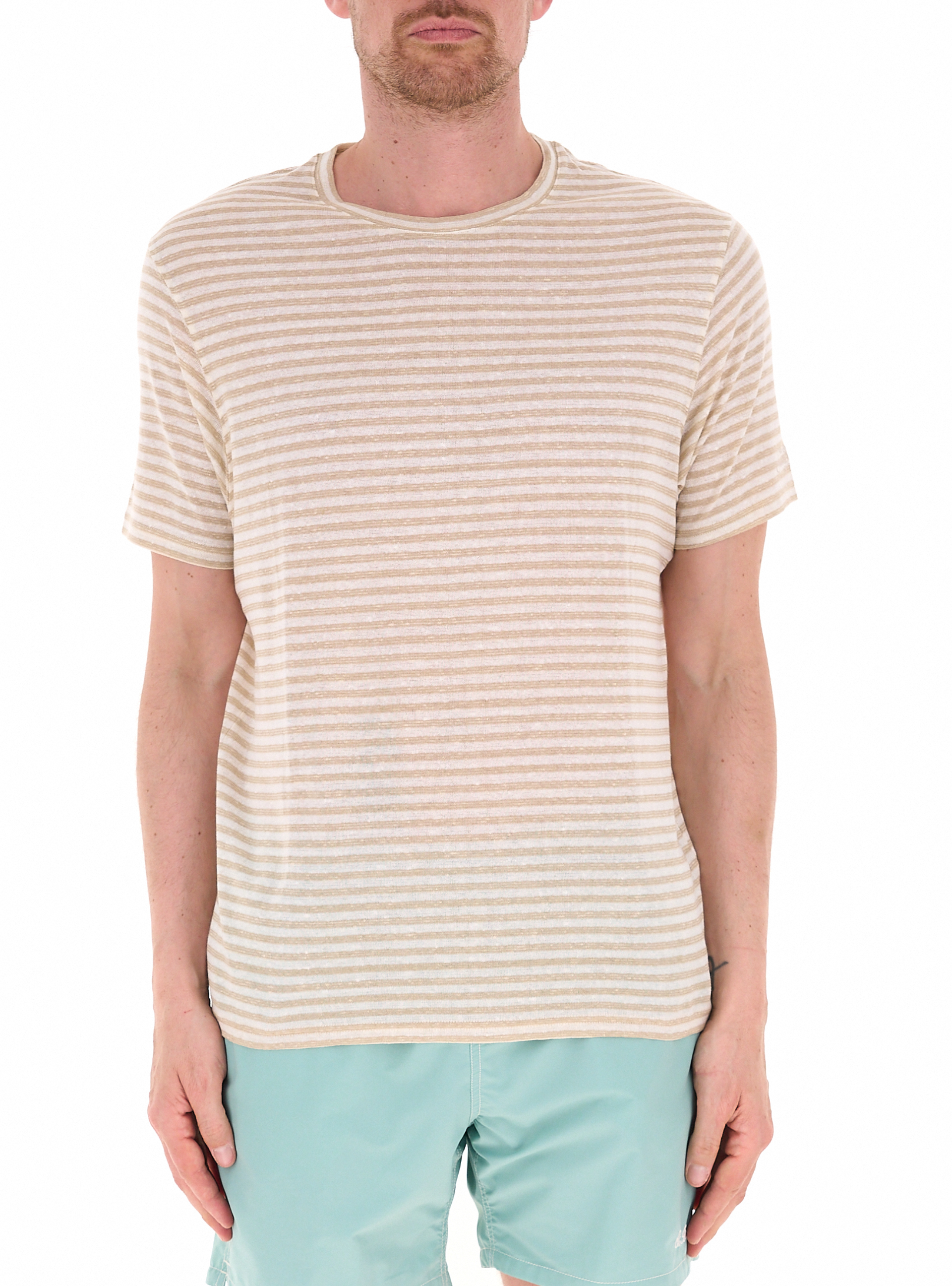T-shirt misto lino BEIGE