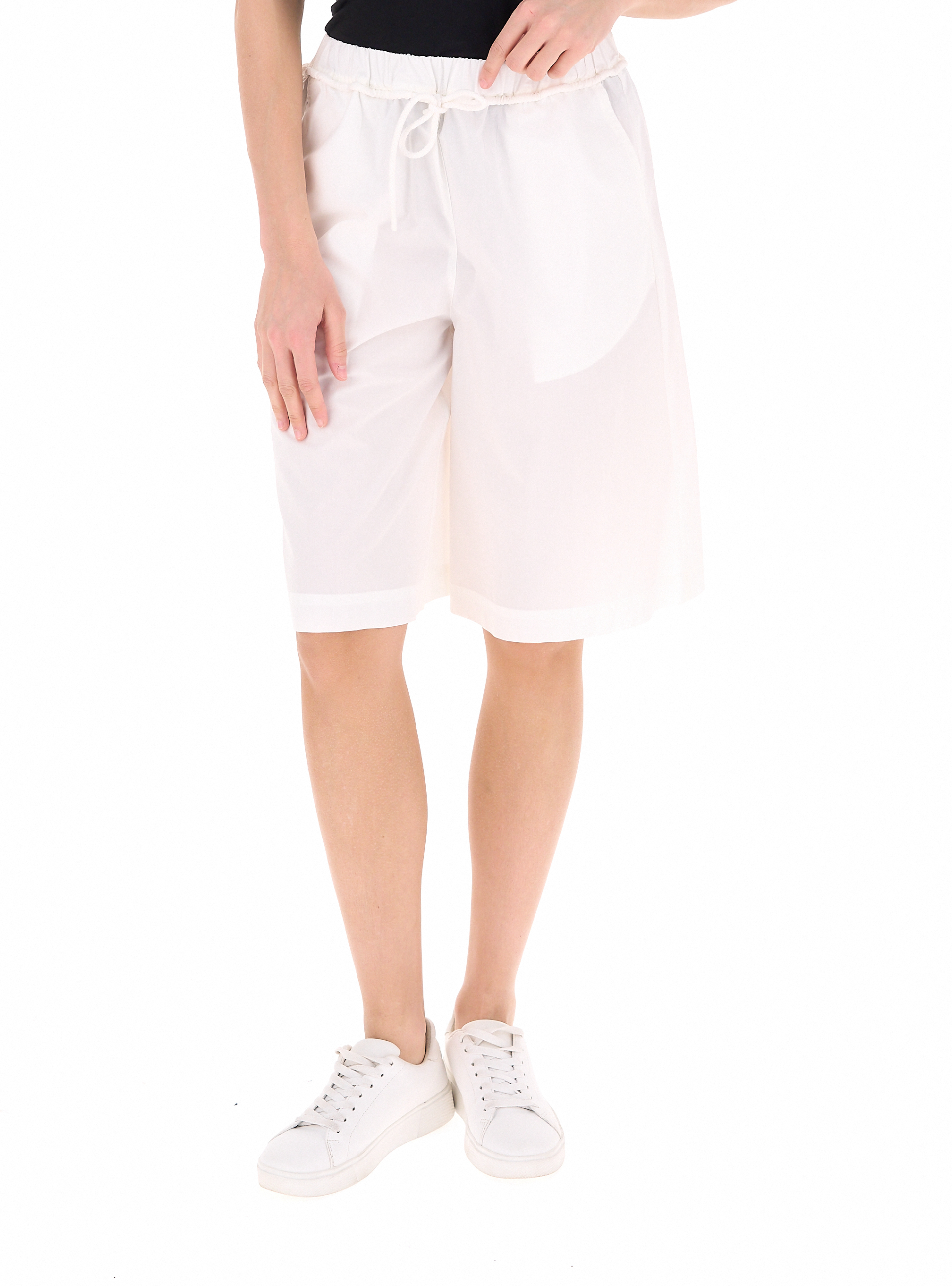 Pinko Bermuda in cotone PANNA