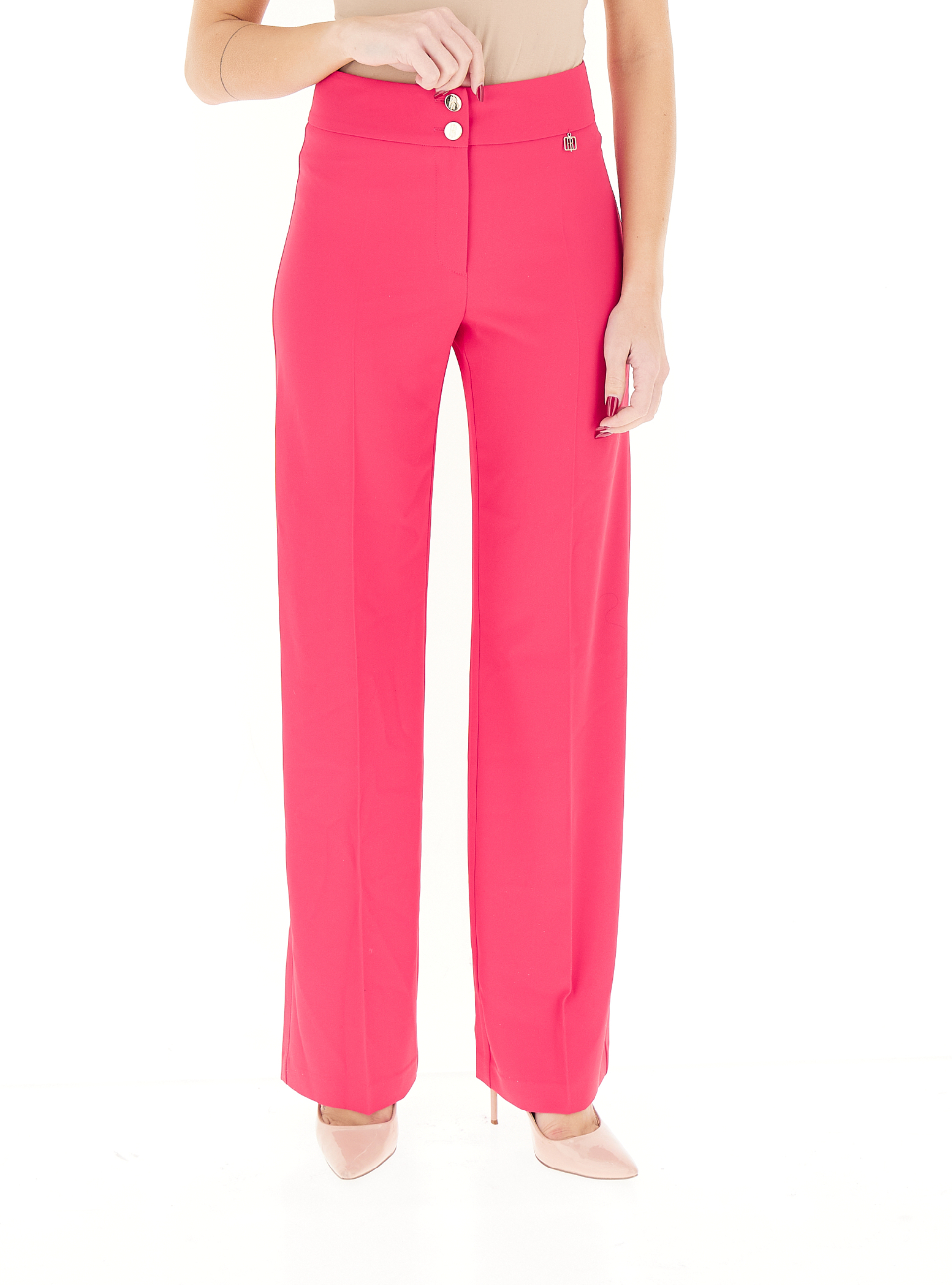 Pantalone wide leg FUCSIA