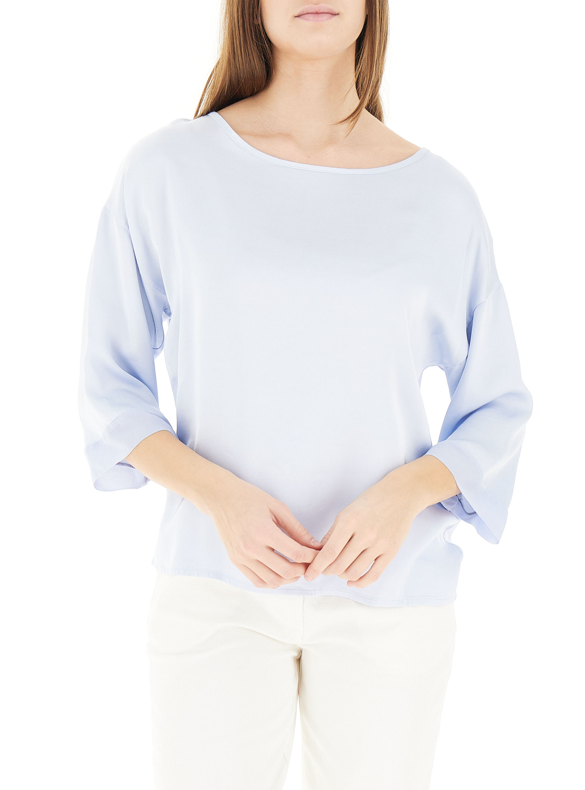 Blusa in viscosa AZZURRO CHIARO