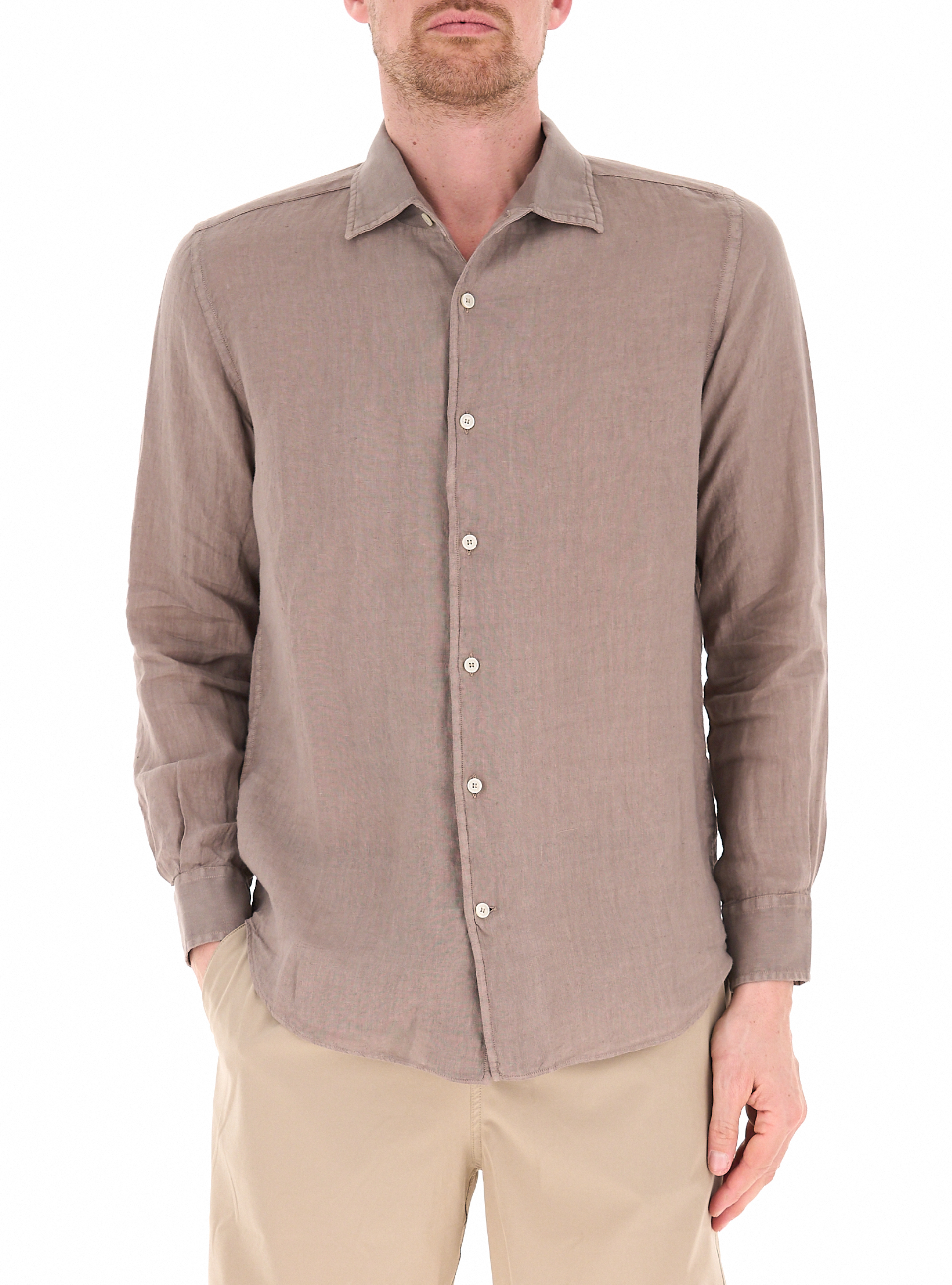 Camicia in lino BEIGE L