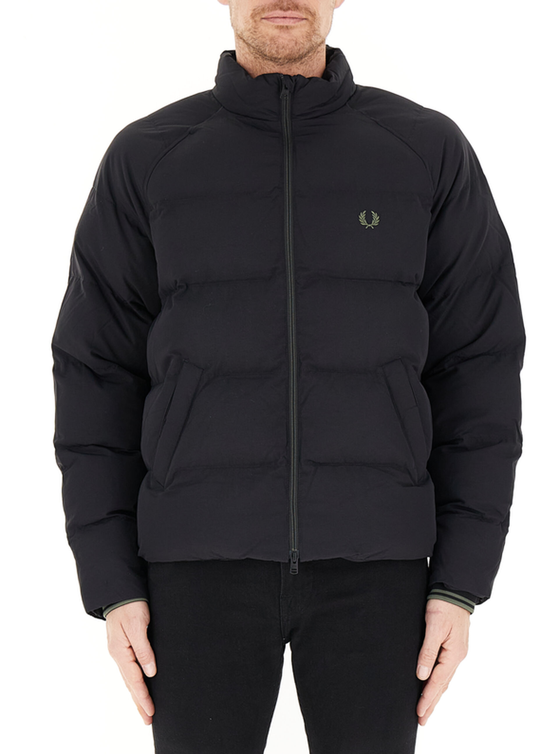 Fred Perry Piumino collo alto NERO