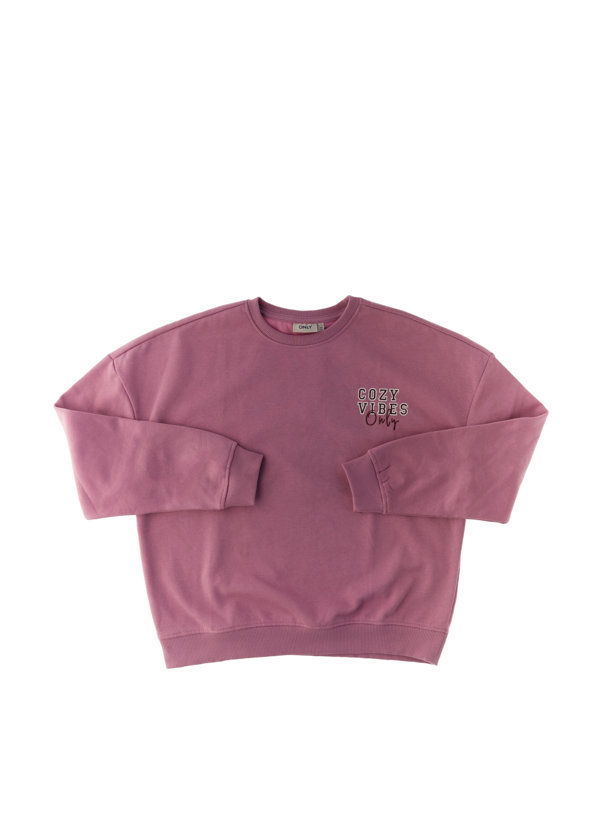 Only Felpa girocollo ROSA MALVA